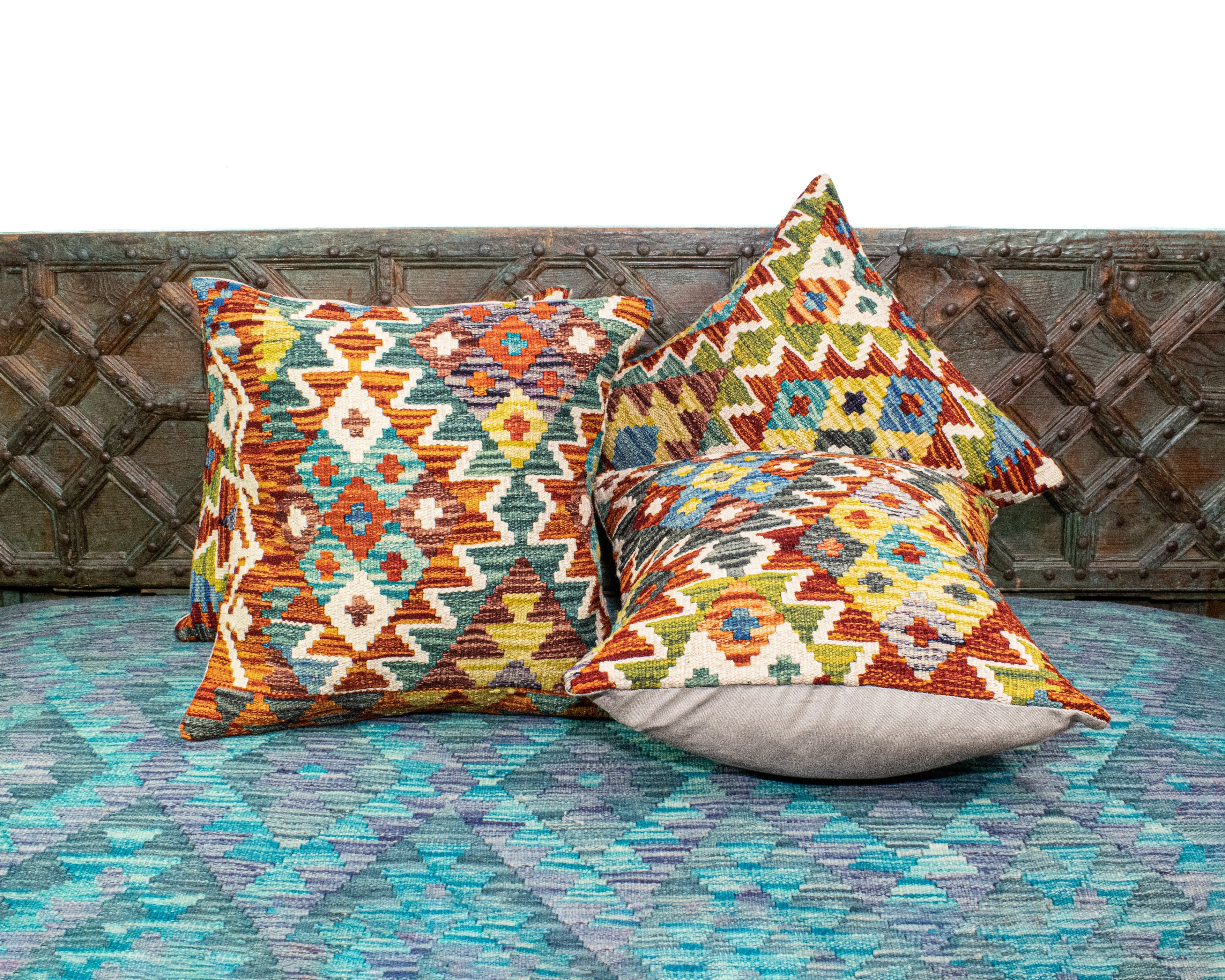 Set of 4 Vintage Wool Kilim Pillow - KC 2056 4