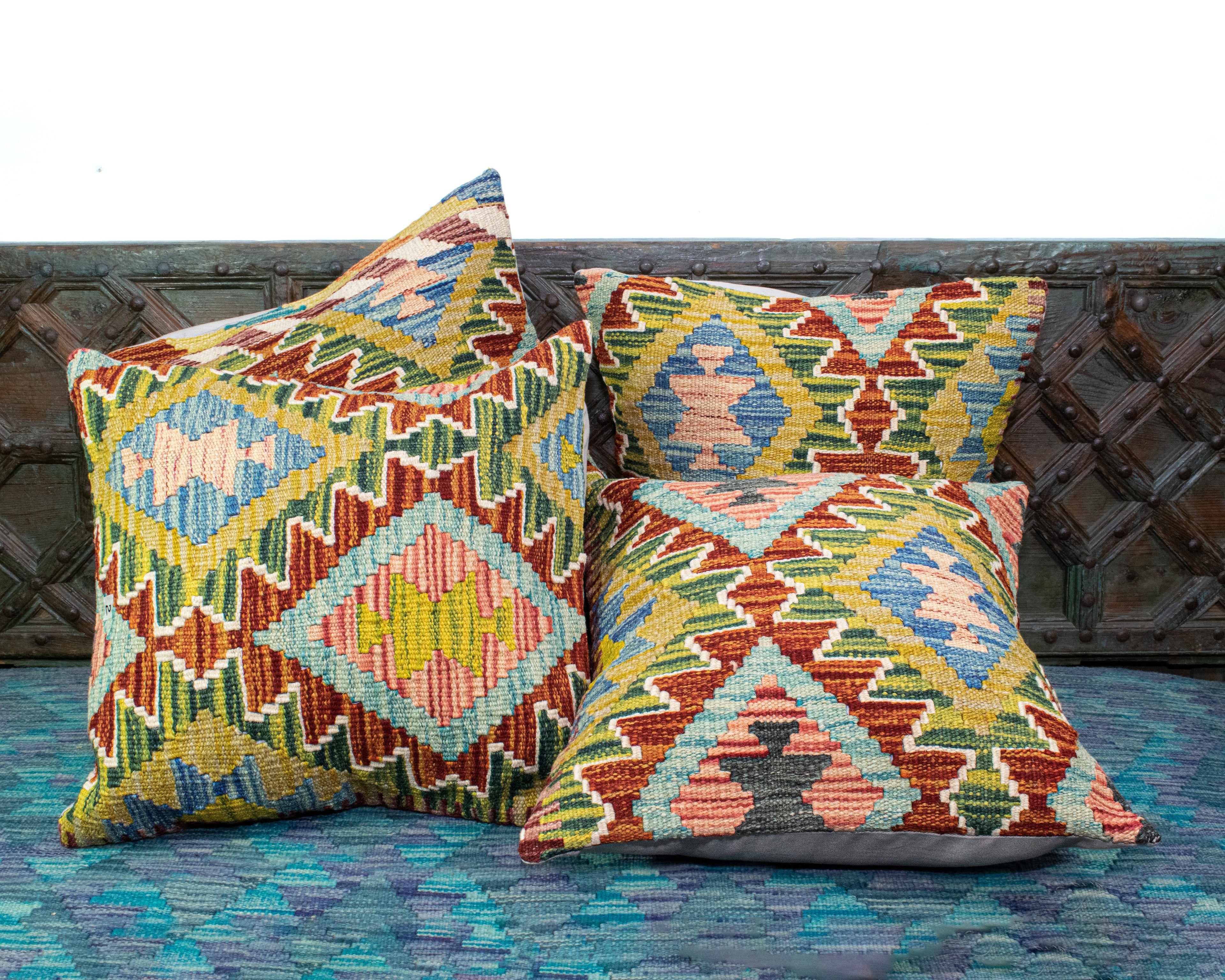Set of 4 Vintage Wool Kilim Pillow - KC 2072 4