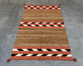 6x4ft Wool Kilim – Southwestern Flatweave Rug