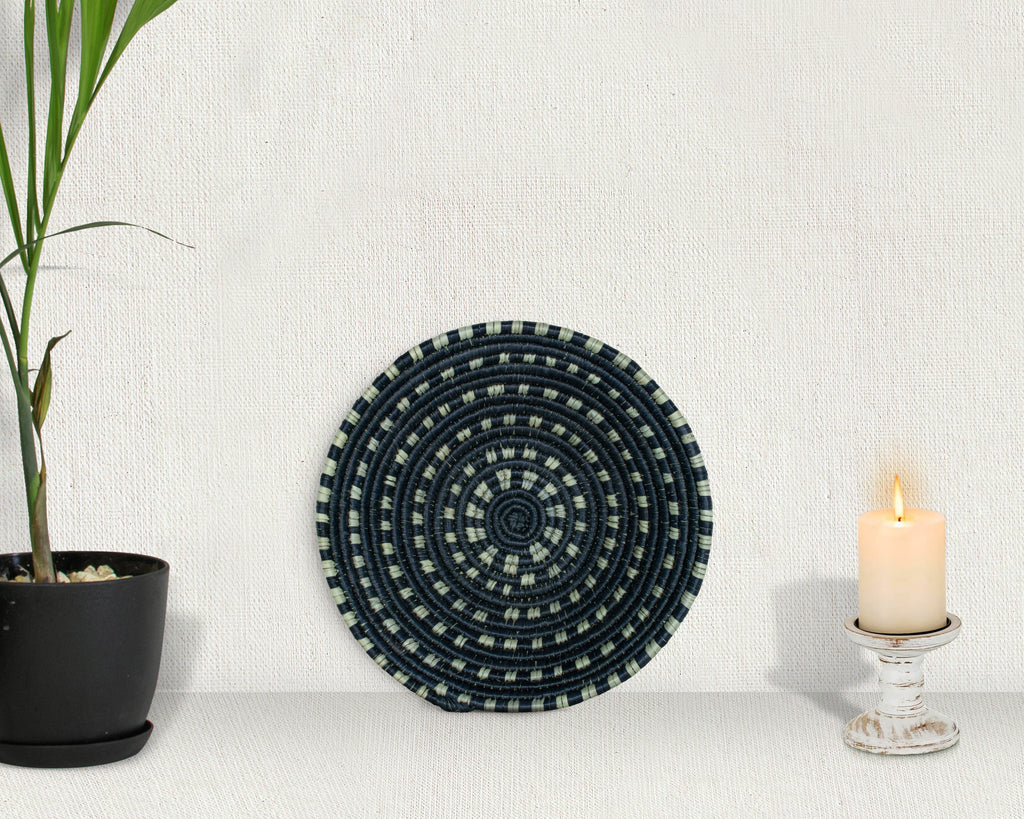 Earthen Speckle Black Bowl Basket 8-inch LBW-456-7 B