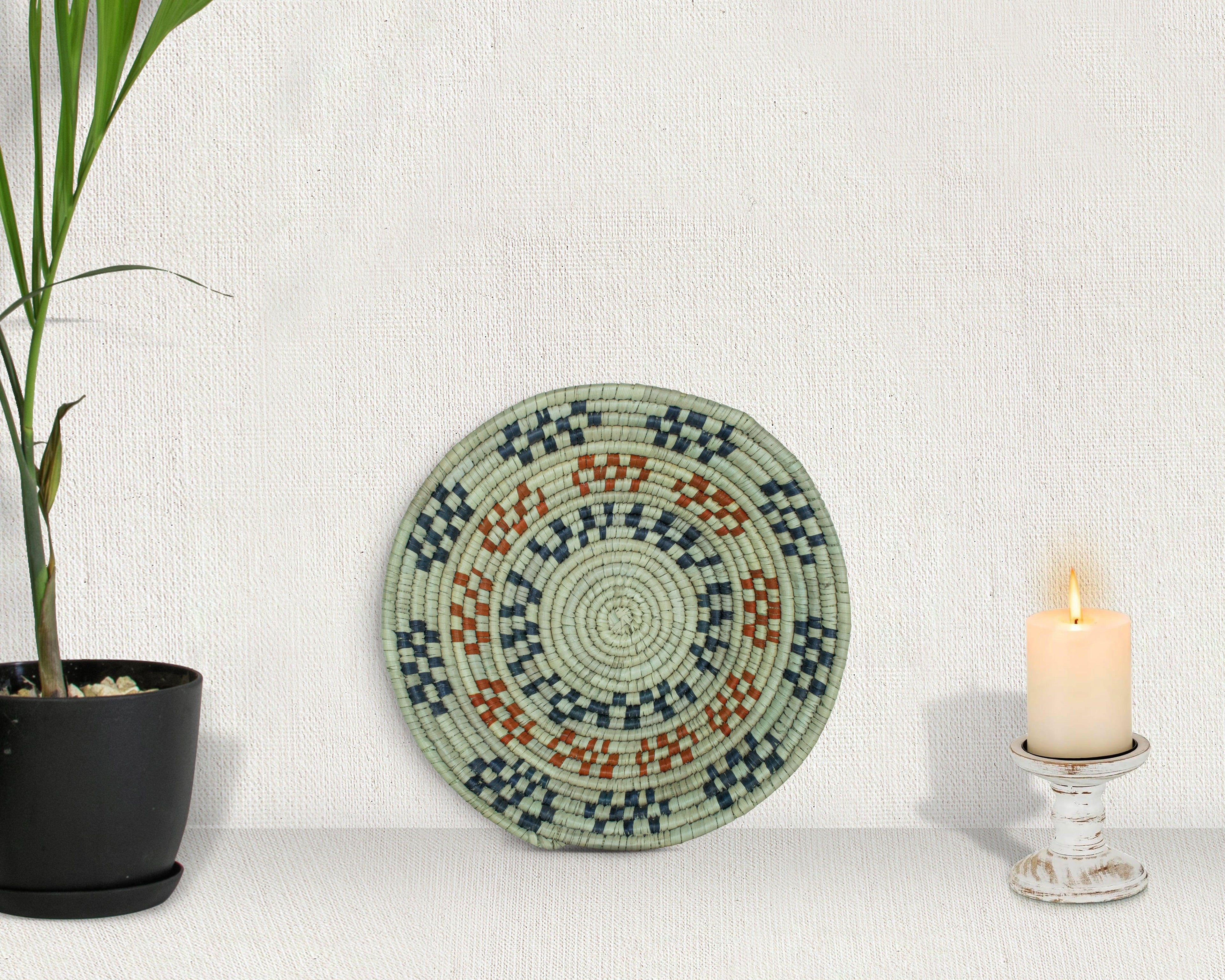 Fossil Swirl Multicolor Bowl Basket 8-inch LBW-450-7