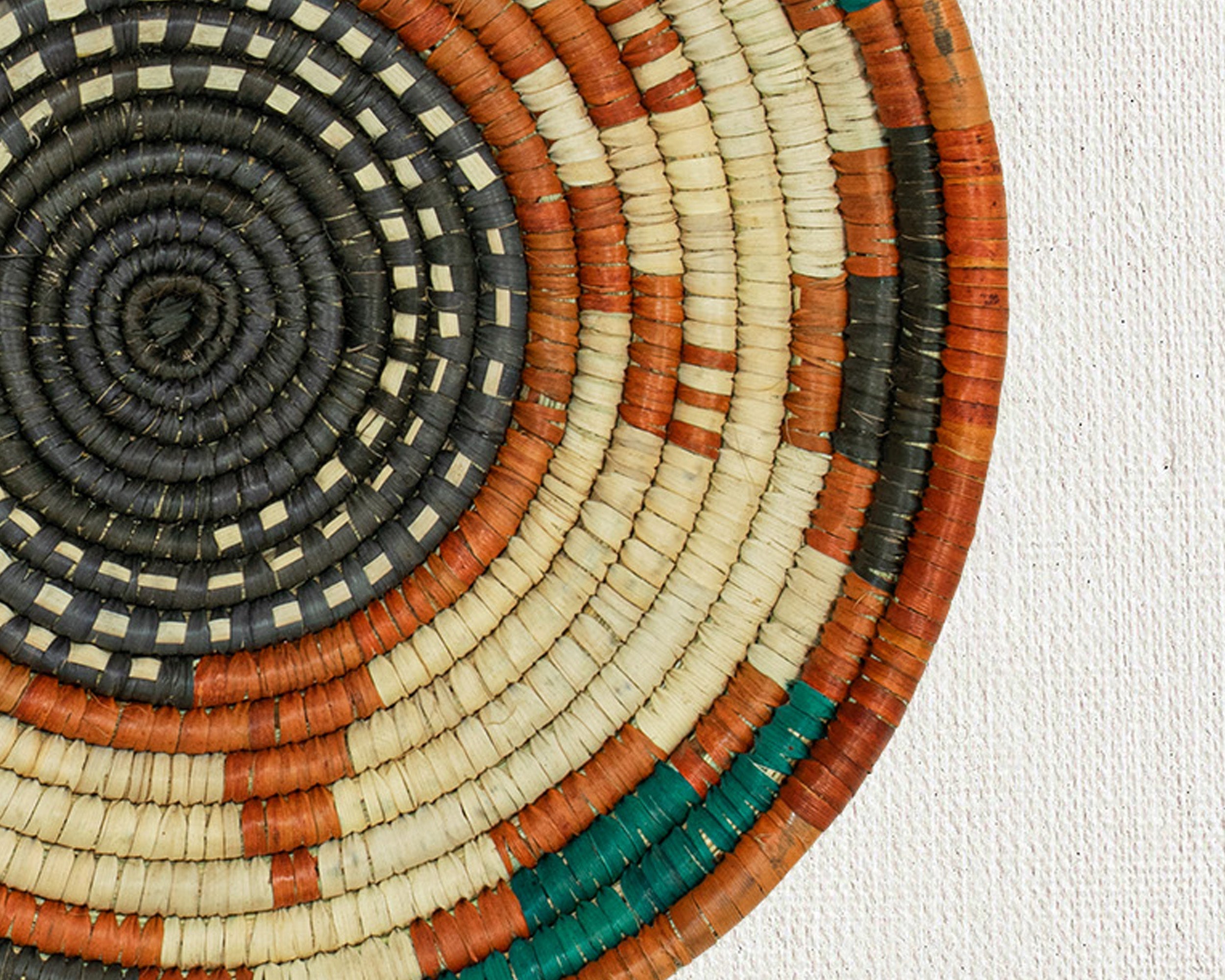 Orange Lizard Thick Coil Flat Basket 12-Inch TPL-020-13 B