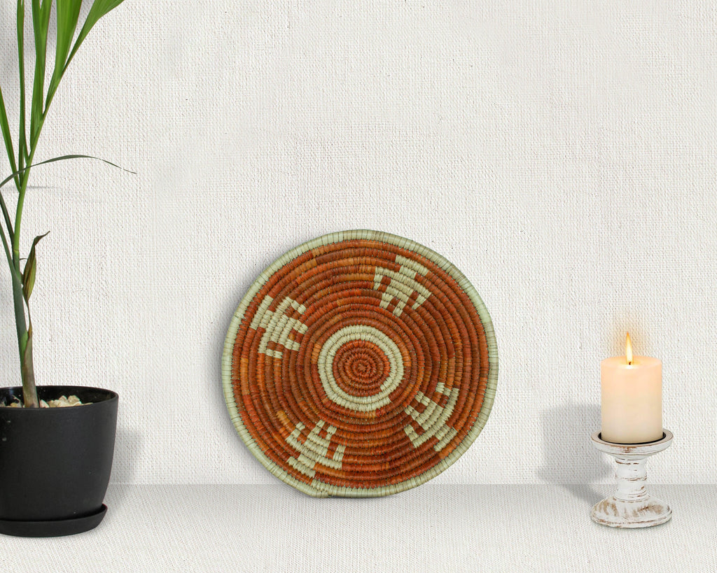 Pictograph Red Bowl Basket 8-inch LBW-418-7