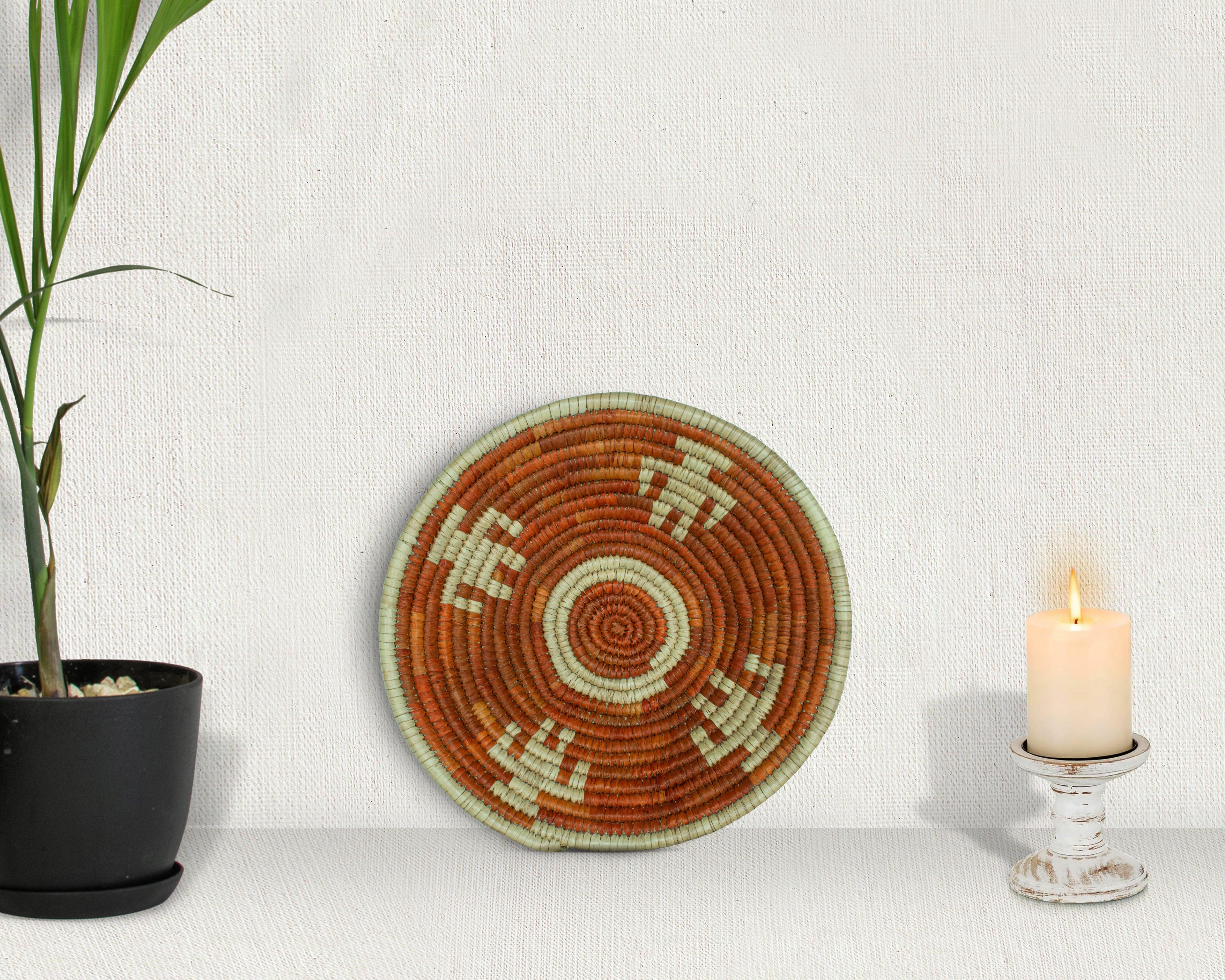 Pictograph Red Bowl Basket 8-inch LBW-418-7