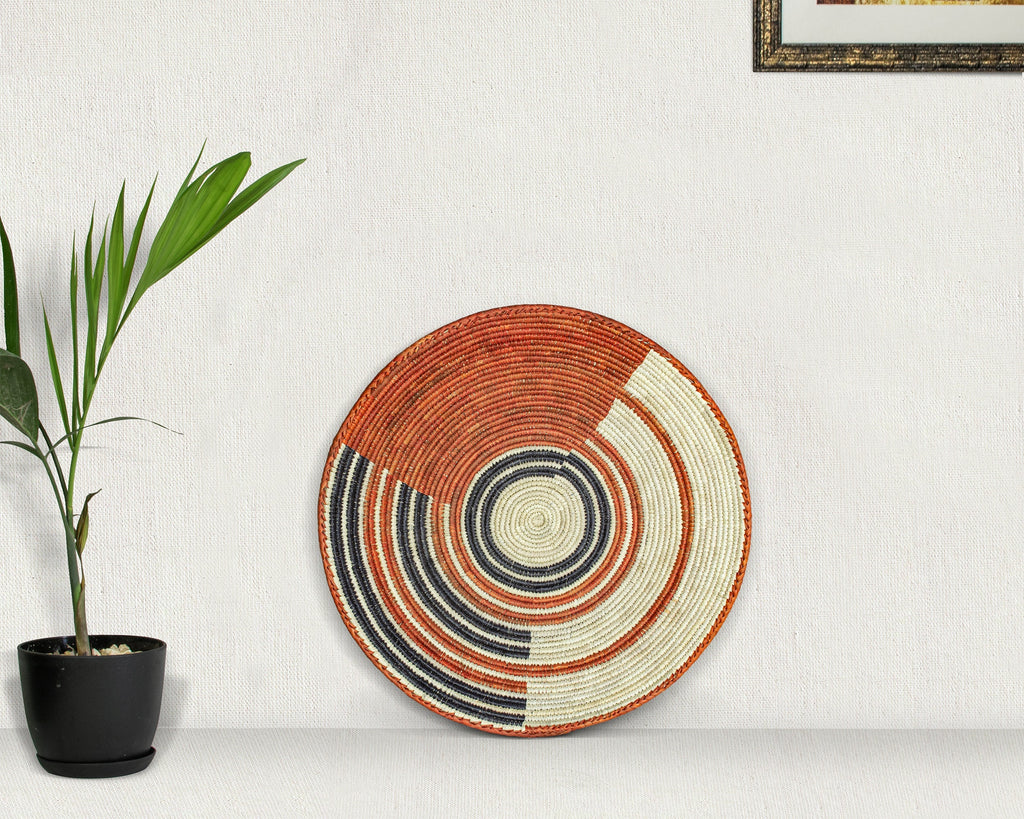 Burnt Sienna Circle Basket 14-inch BSK-156-15