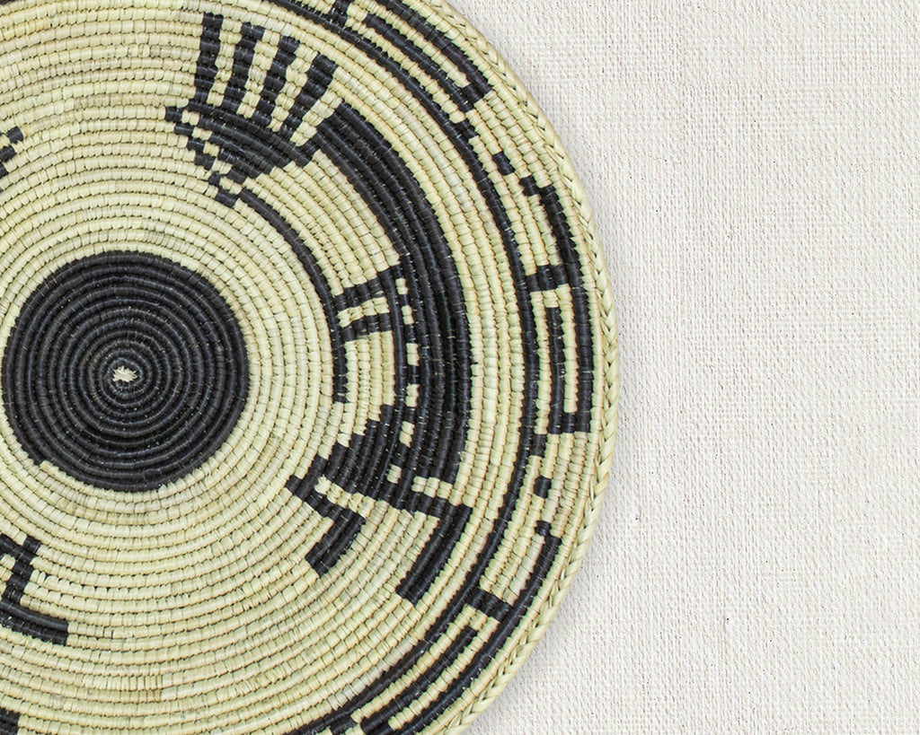 Black Kokopelli Basket 14-inch BSK-142-15