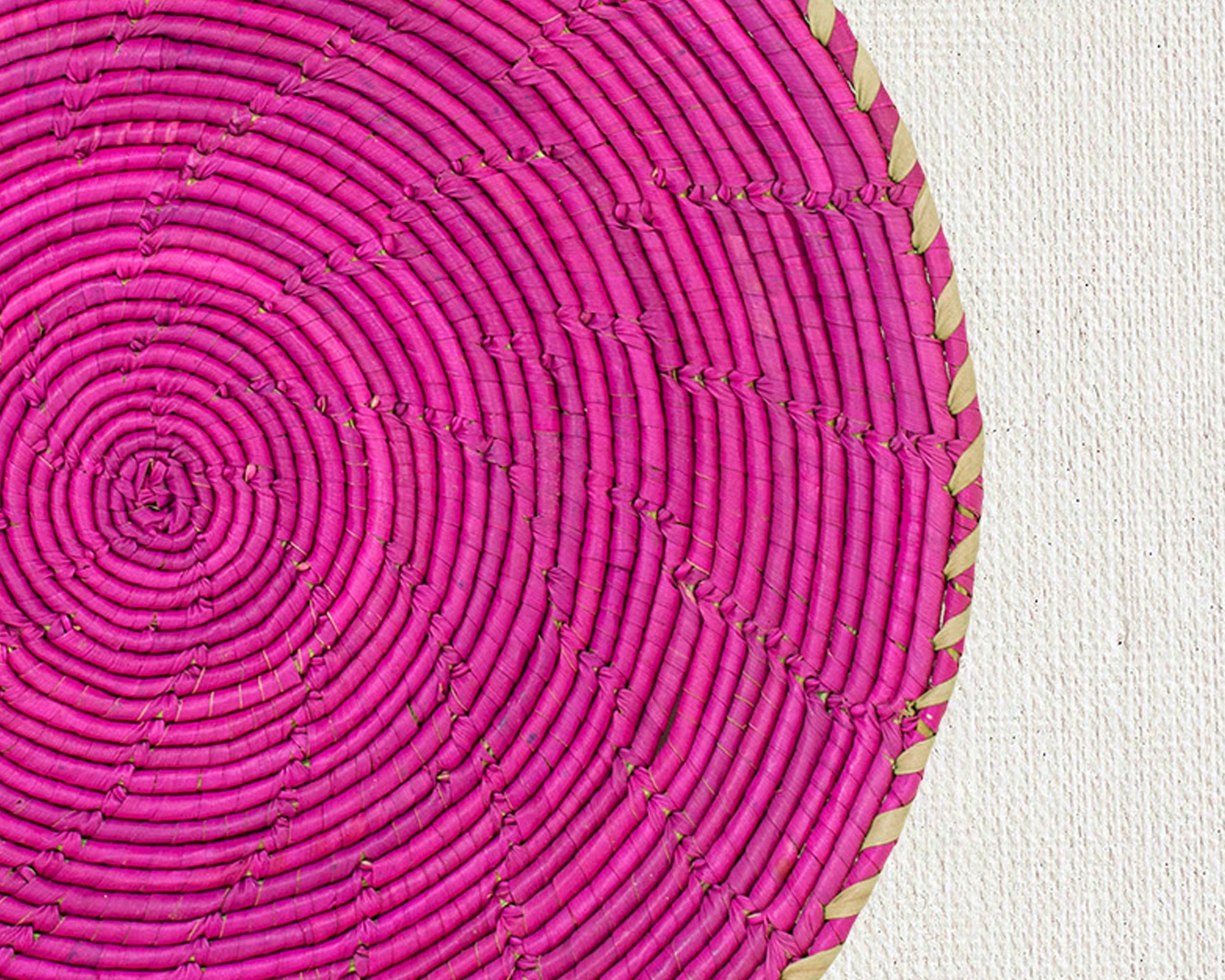 Glowing Pink Plain Flat Basket 12-Inch PL-31-12