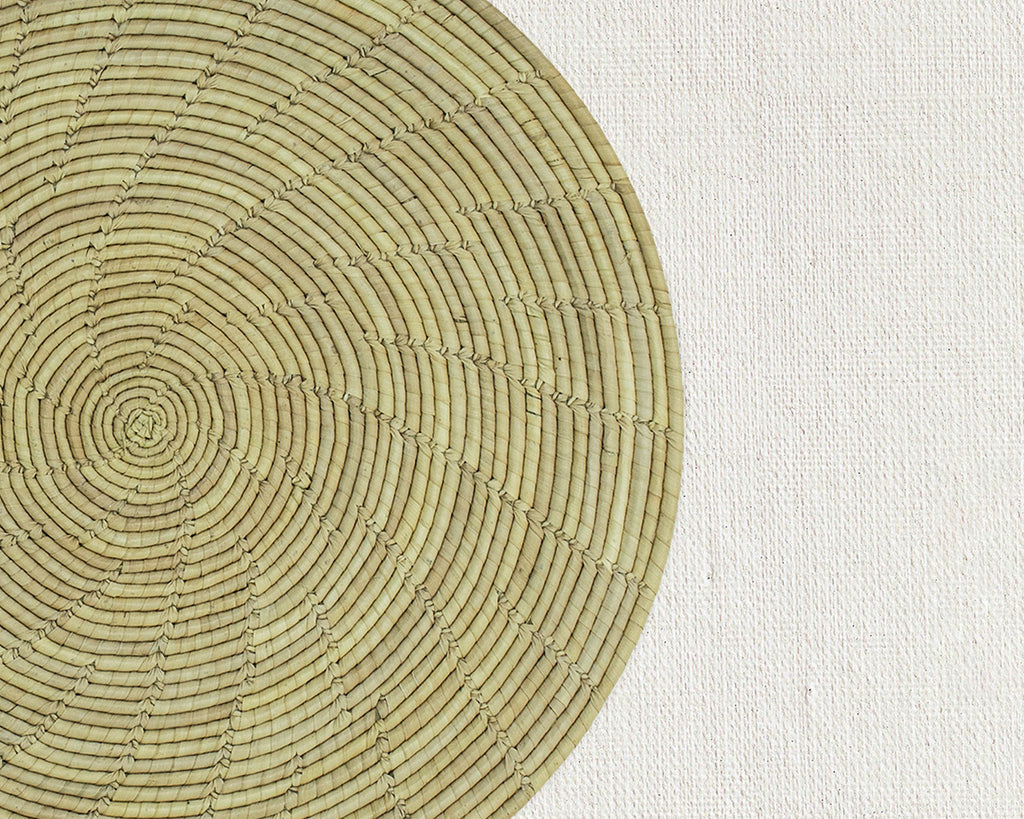 Plain White Flat Mat Basket 12-inch MT-249-10