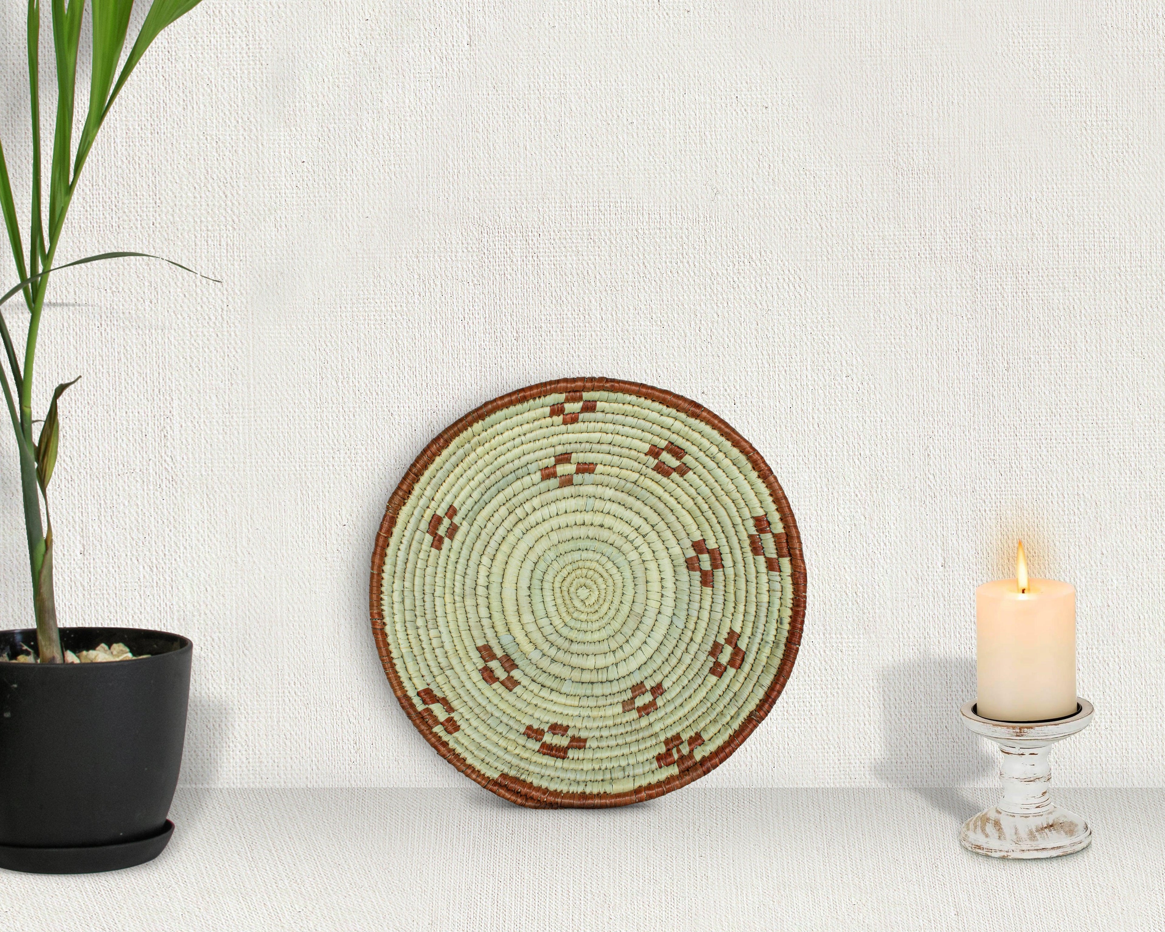 Concentric Rhythm Red Bowl Basket 8-inch LBW-407-7