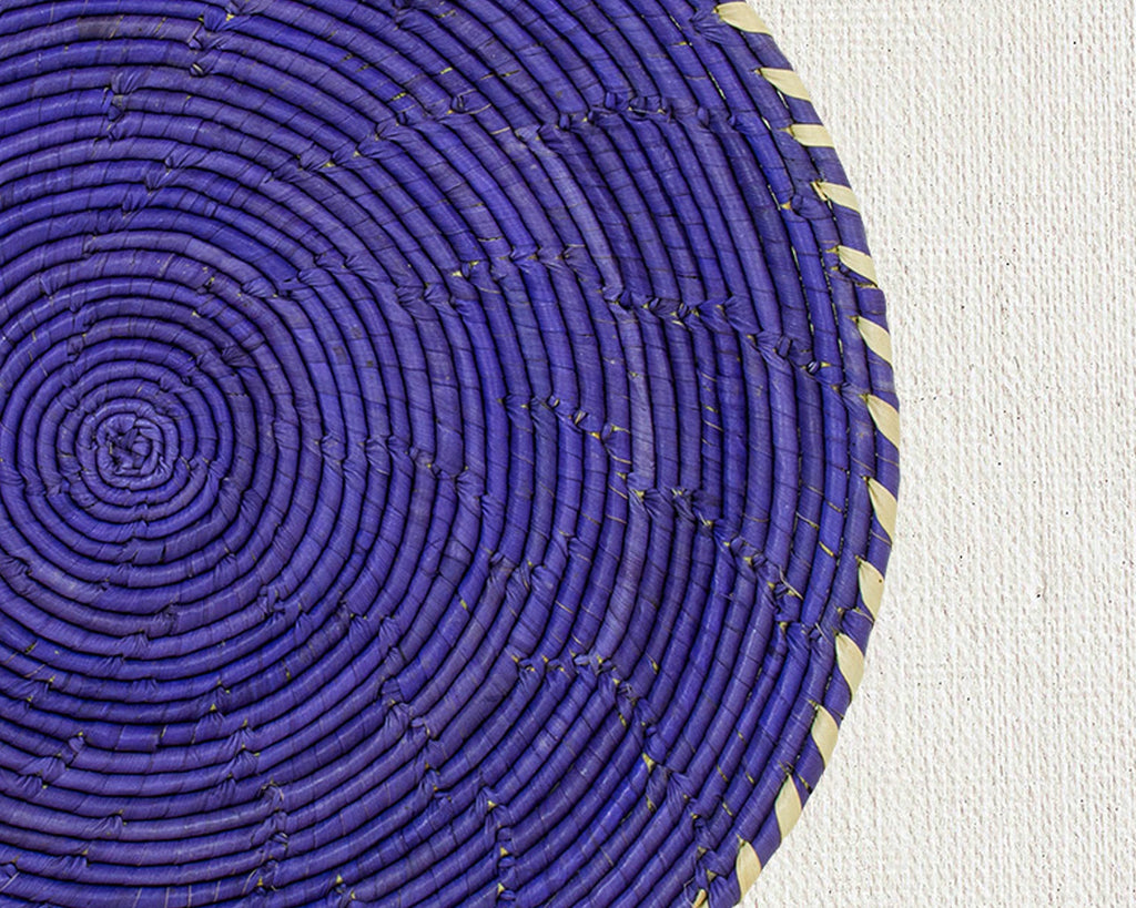 Purple Plain Flat Basket 12-Inch PL-008-12