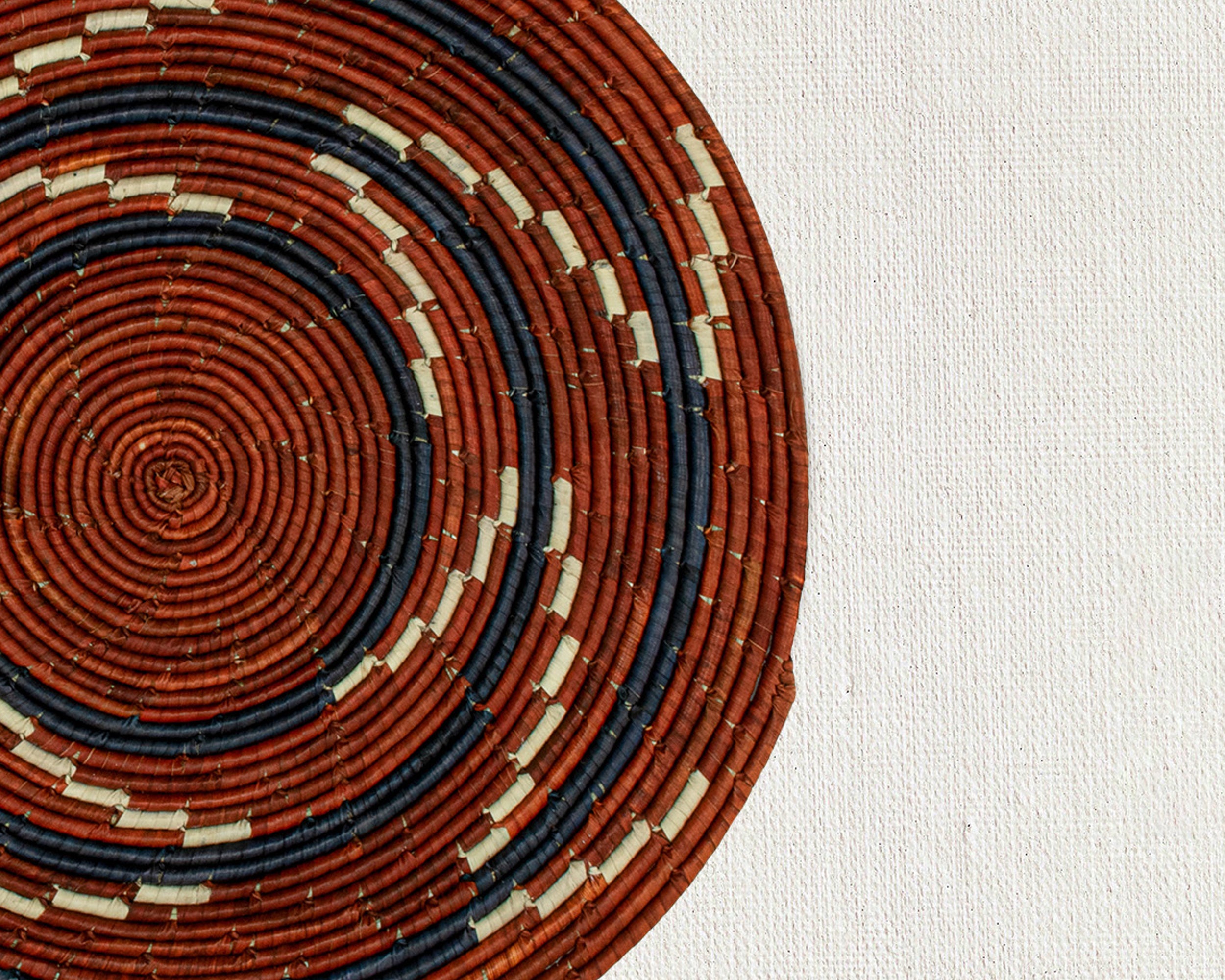 Red Waves Mat Wall Basket 14-inch MT-216-15