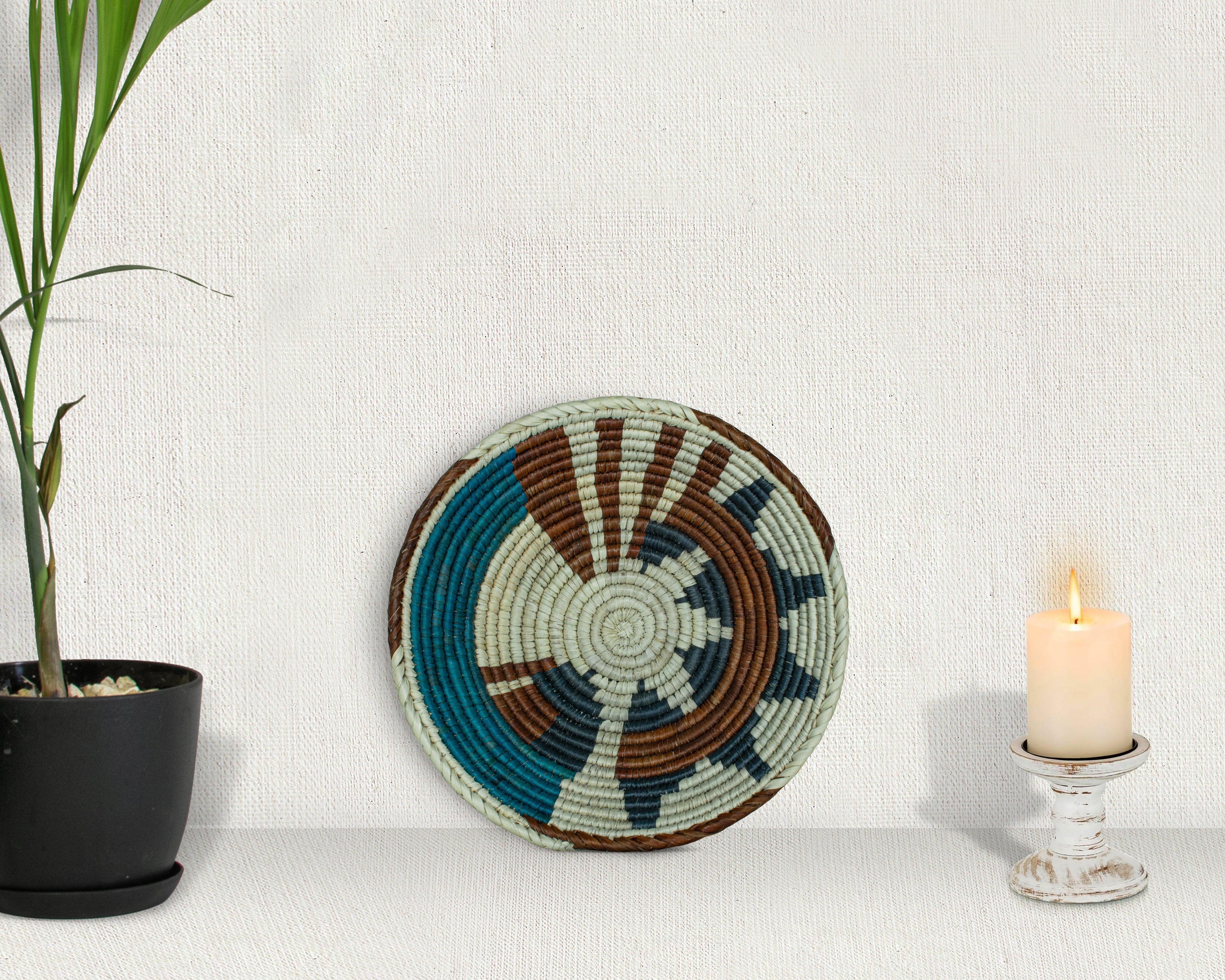 Kaleidia Brown Bowl Basket 8-inch LBW-453-7 B