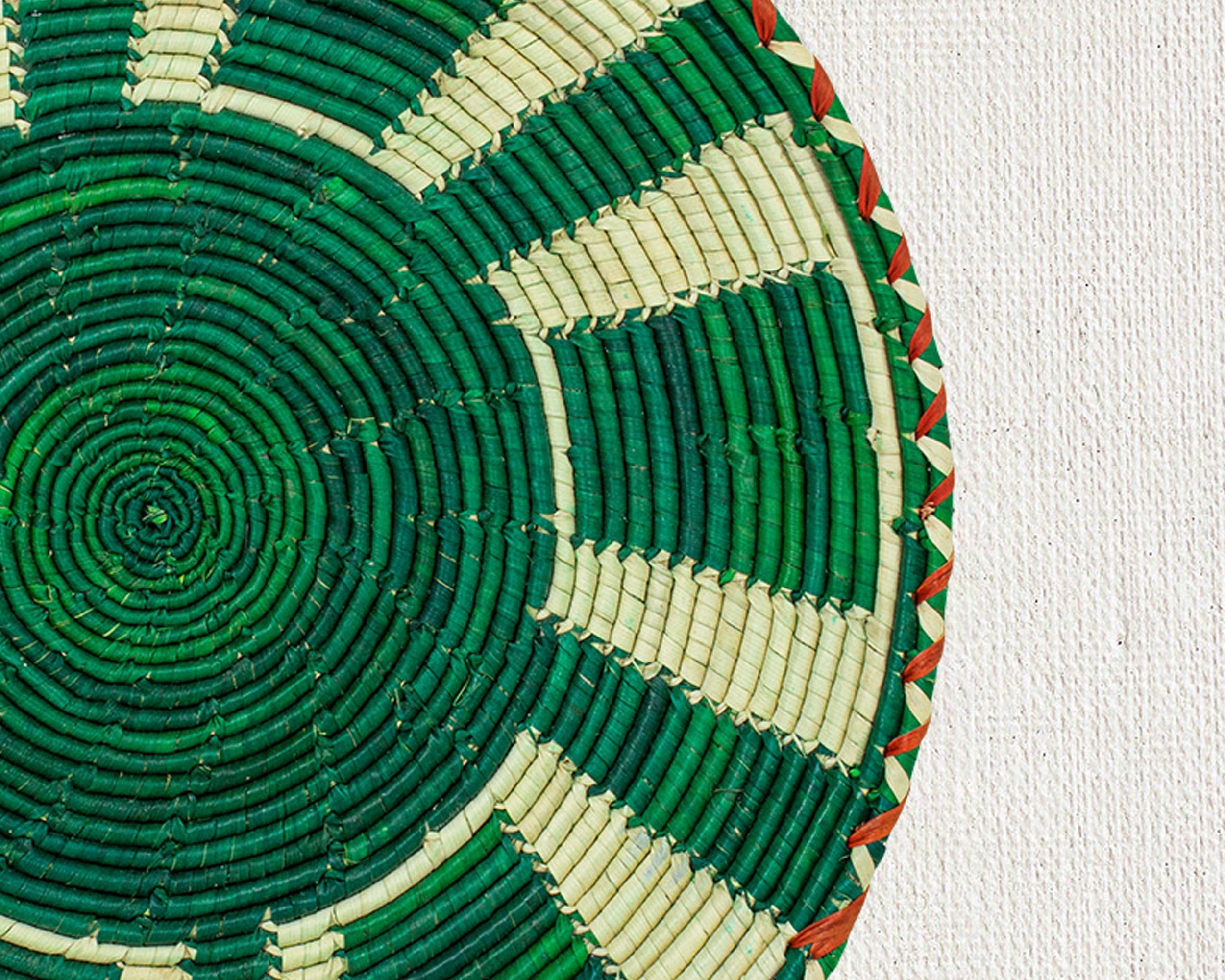 Green Glow Flat Basket 12-Inch Pl-319-12