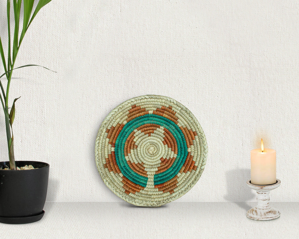 Cinder Weaver Brown Bowl Basket 8-inch LBW-413-7