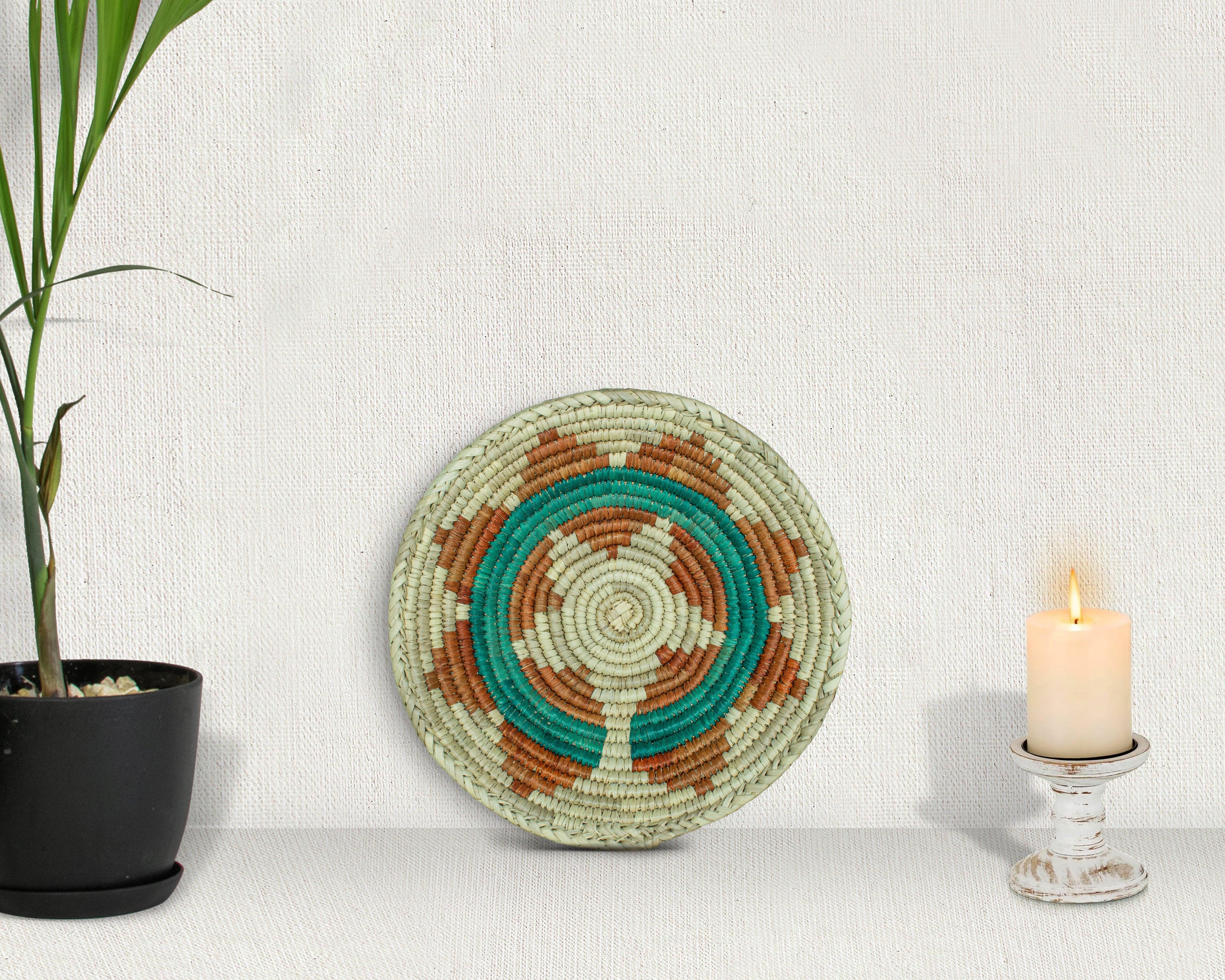 Cinder Weaver Brown Bowl Basket 8-inch LBW-413-7