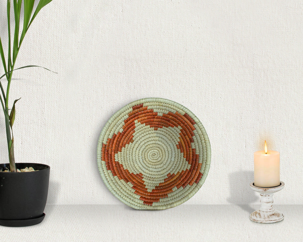 Spiked Bloom Brown Bowl Basket 8-inch LBW-447-7