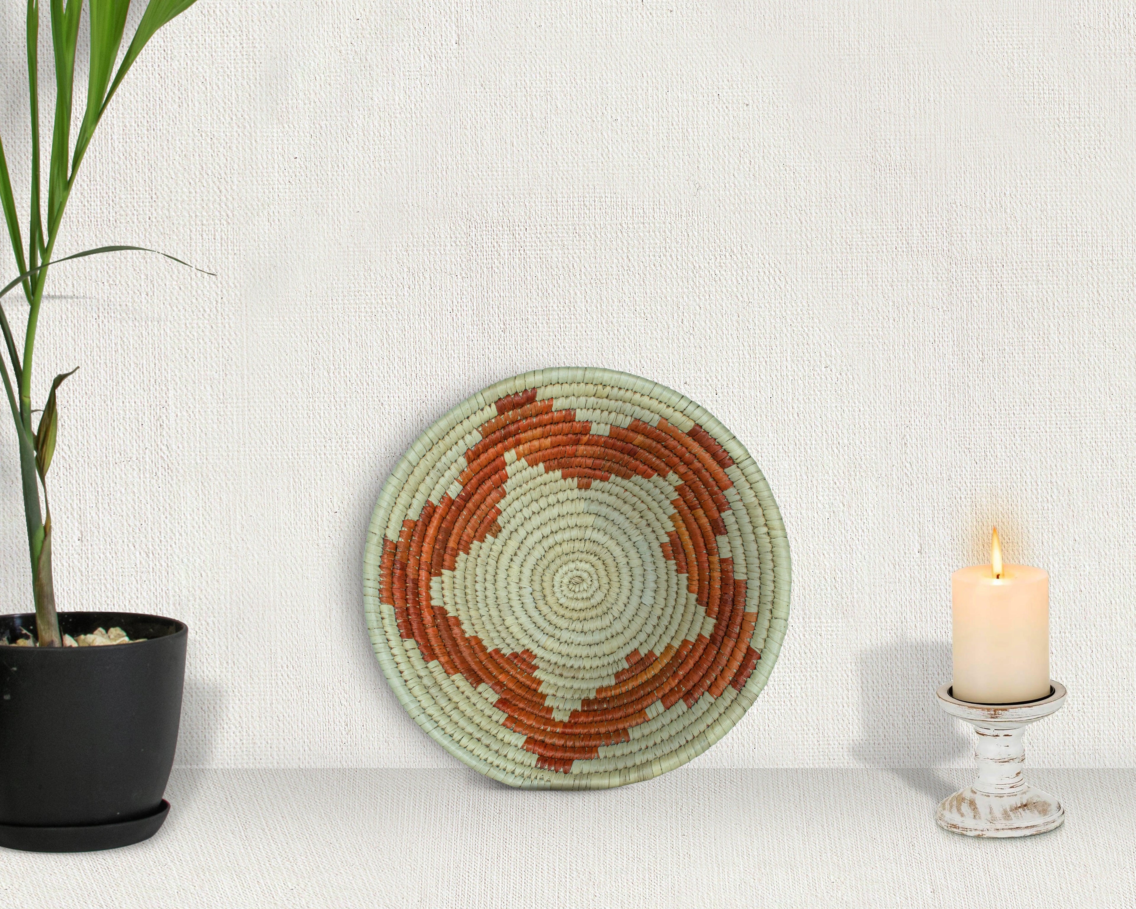 Spiked Bloom Brown Bowl Basket 8-inch LBW-447-7