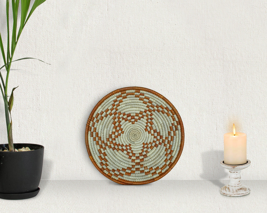 Zenithia Brown Bowl Basket 8-inch LBW-452-7 A