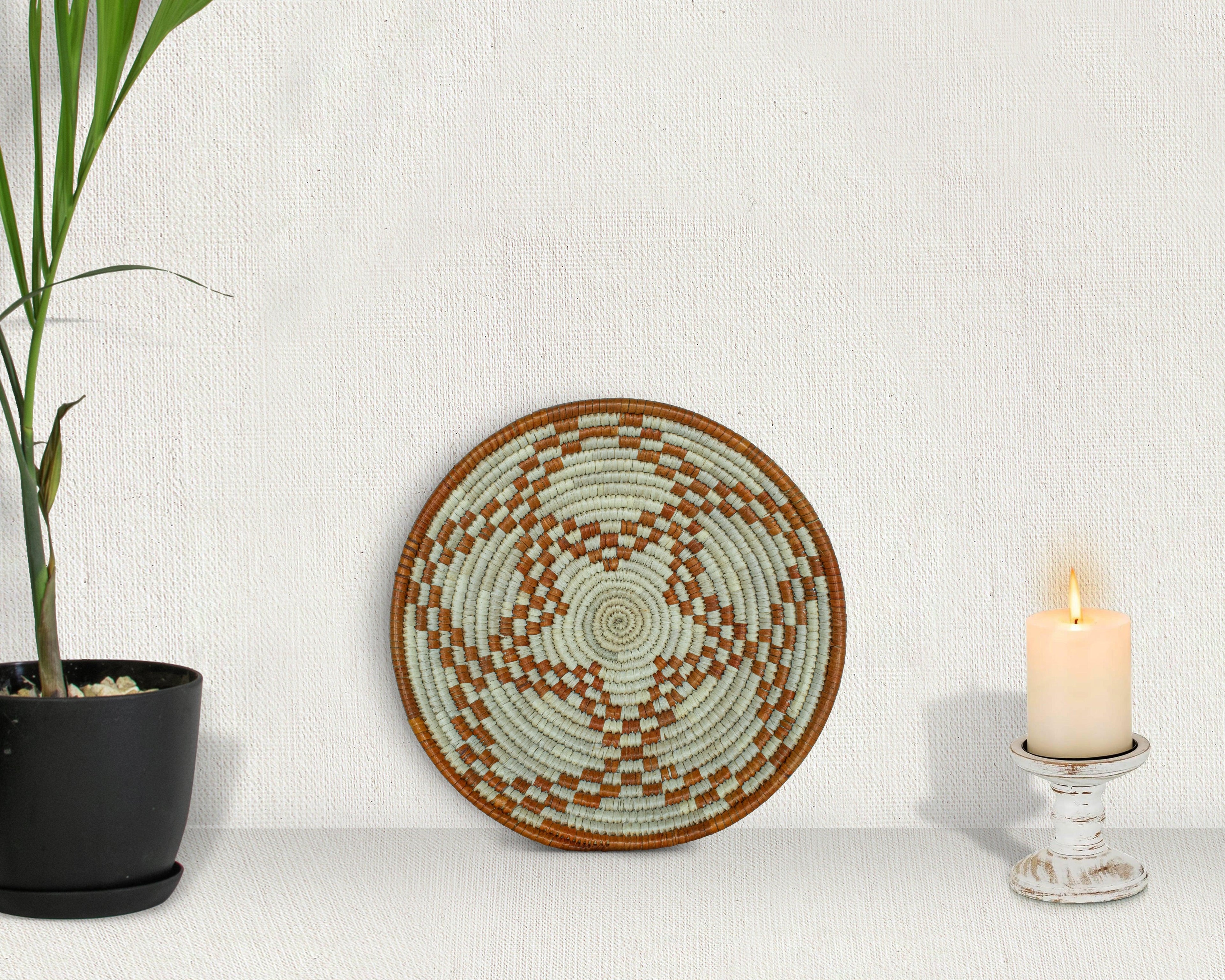 Zenithia Brown Bowl Basket 8-inch LBW-452-7 A