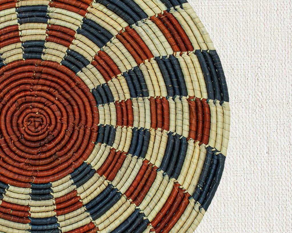 12" Dia Helix Cinnabar Flat Basket