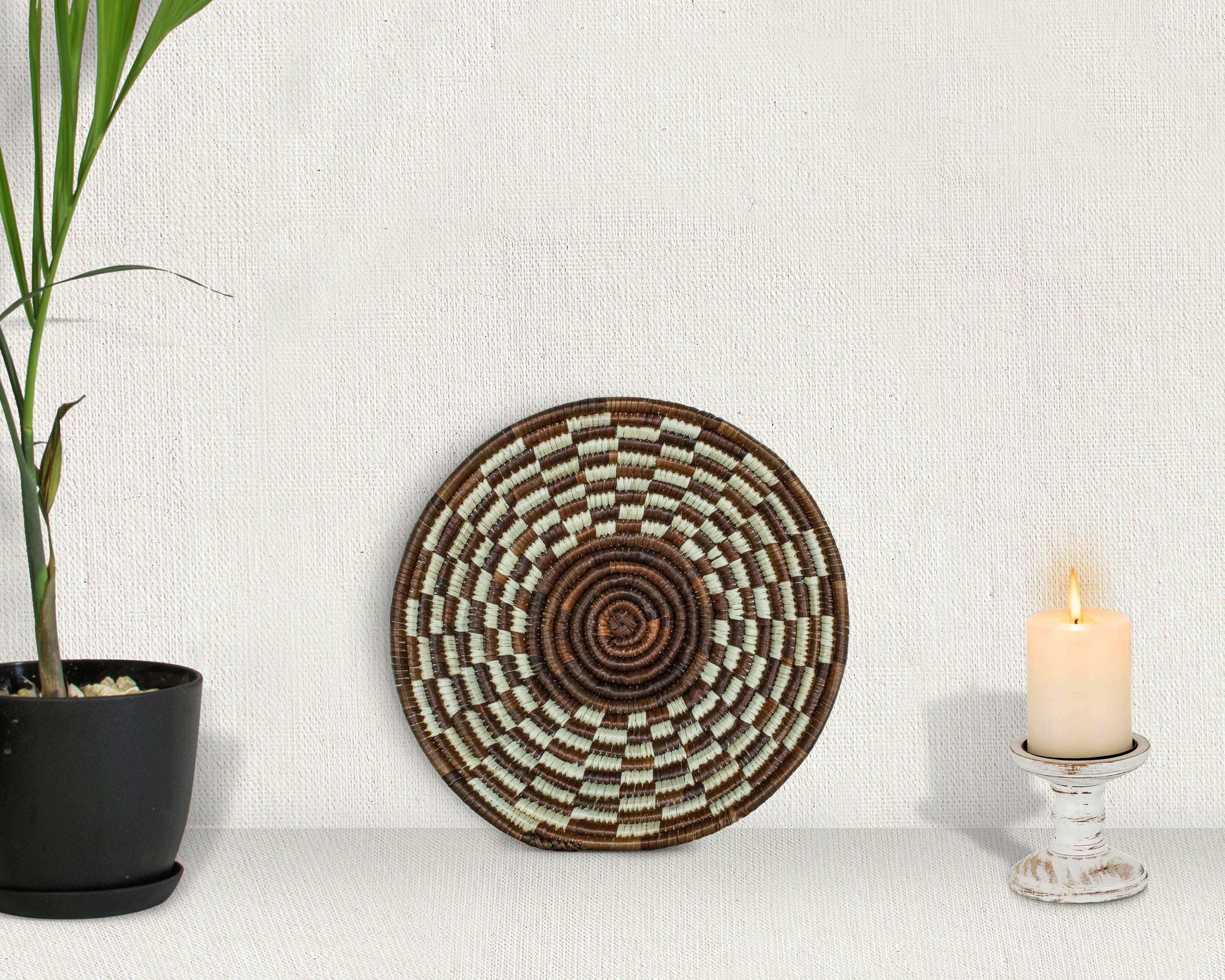 Tessellate Brown Bowl Basket 8-inch LBW-444-7