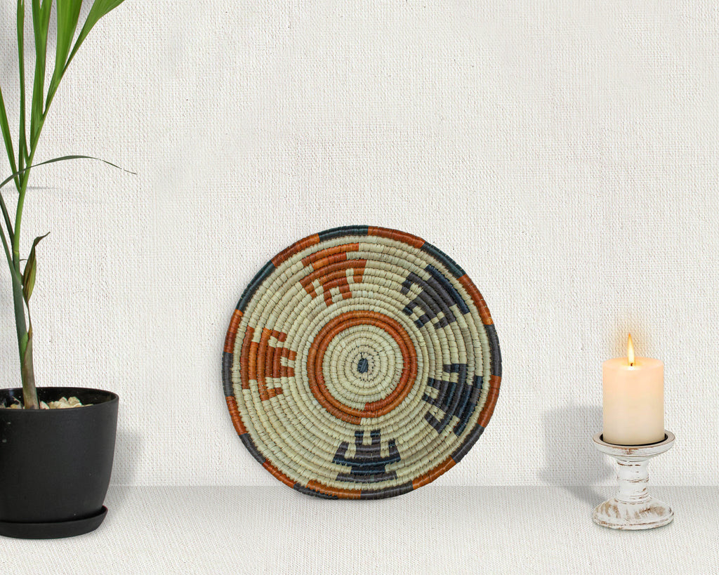 Canyon Echoes White Bowl Basket 8-inch LBW-462-7