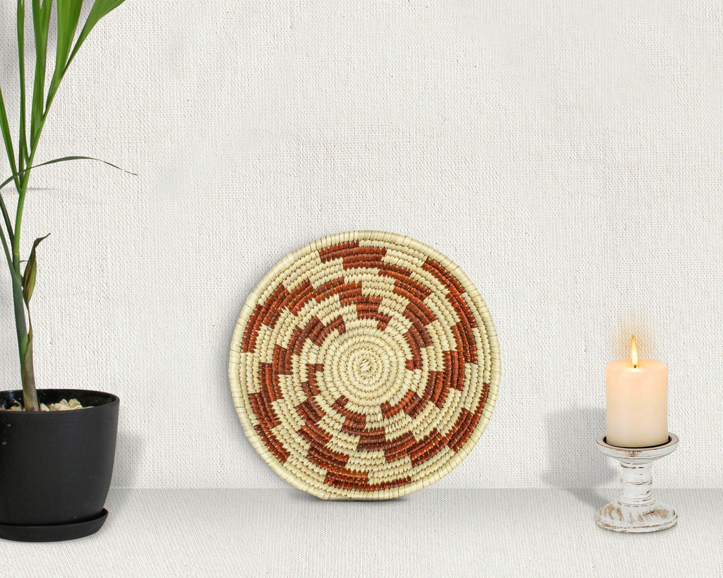 Terra Cotta Circle Red Bowl Basket 8-inch LBW-403-7 A