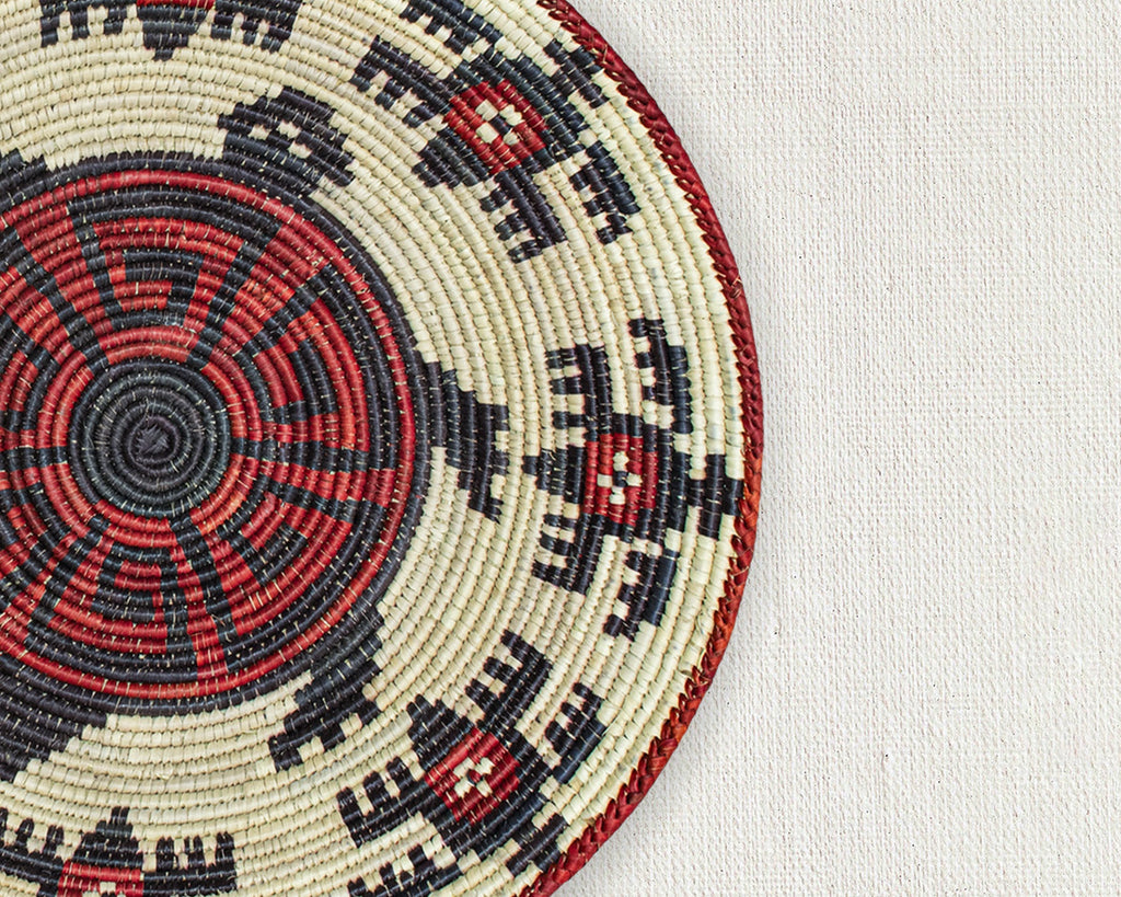 Crimson Weave Basket 14-inch BSK-192-15