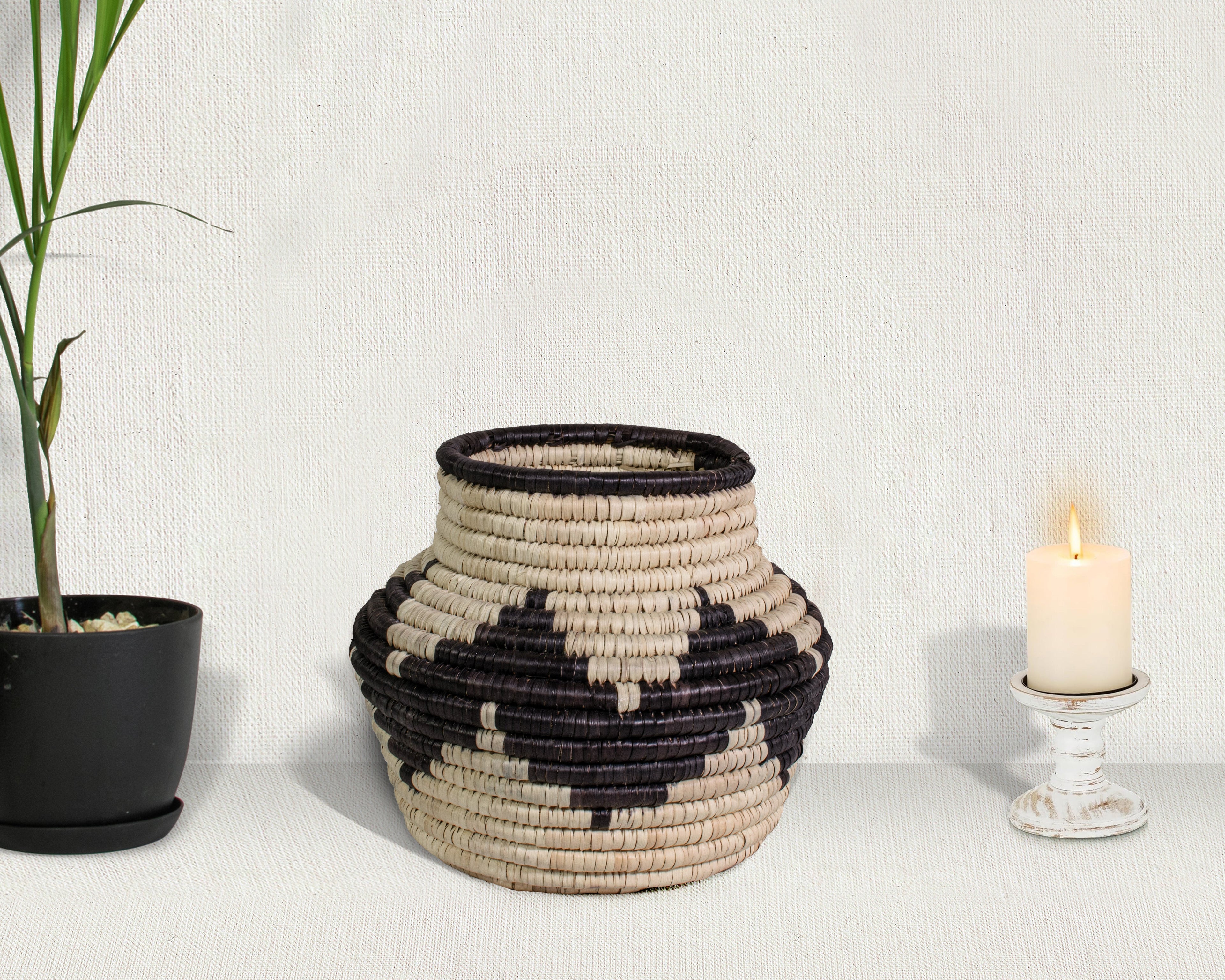 Black Waves Potter Basket - PP-1108-8