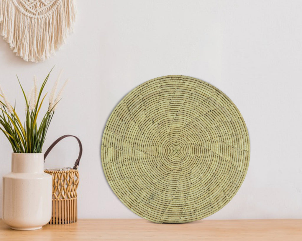 Plain White Flat Mat Basket 12-inch MT-249-10