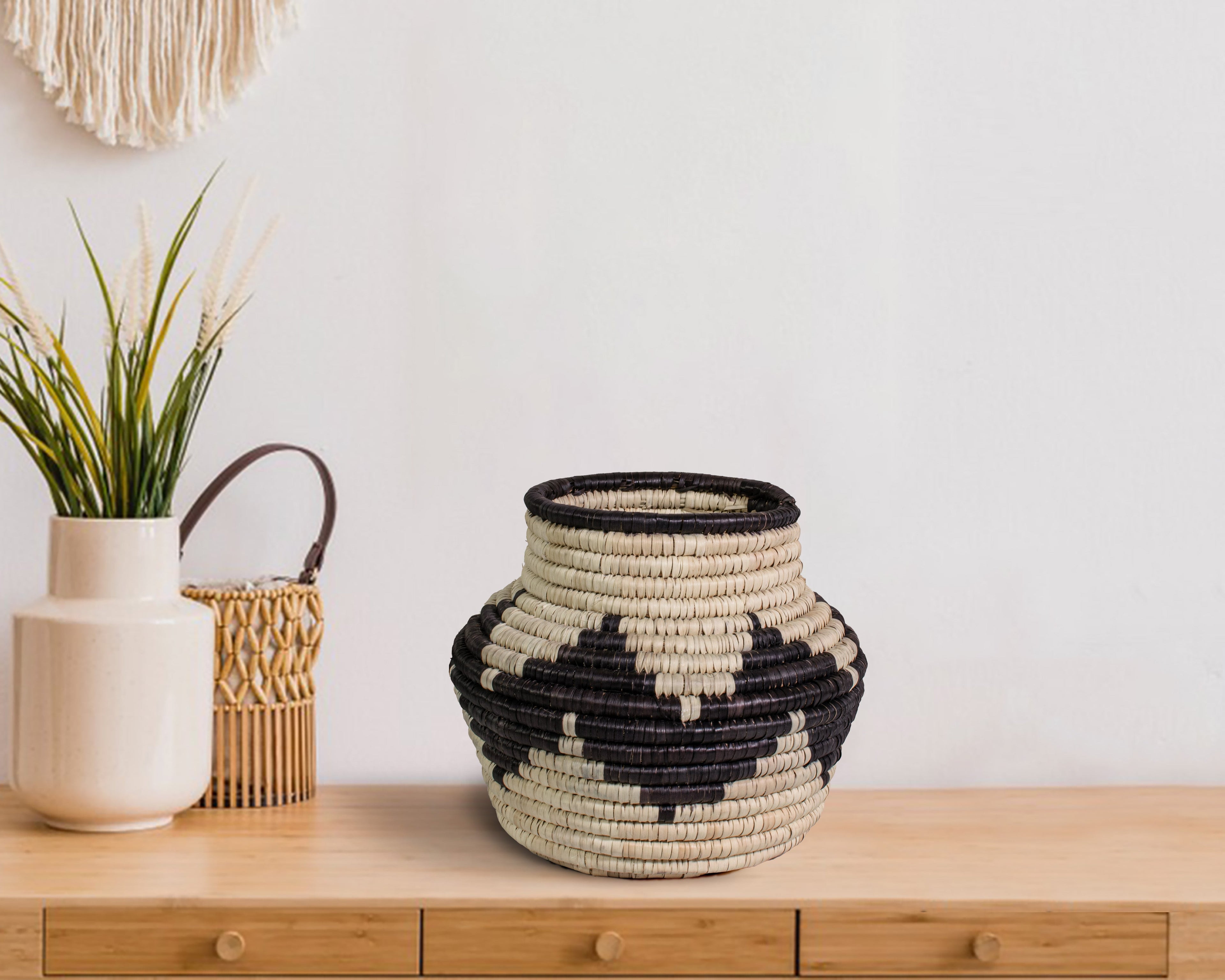 Black Waves Potter Basket - PP-1108-8