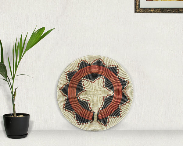 Bordered Navajo Inspired Star Basket 14-inch