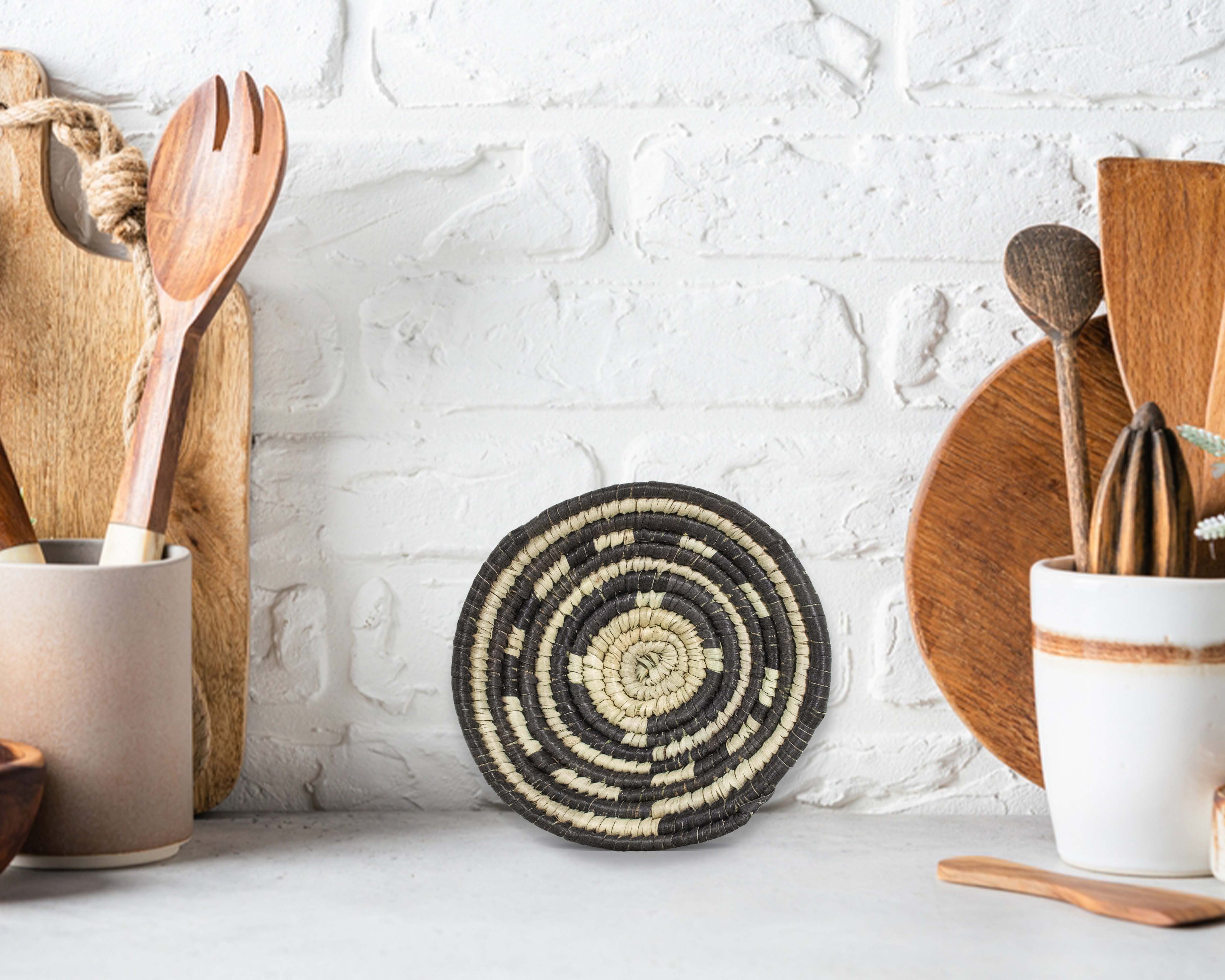 Boho Wheel Black Miniature Basket Pack of 5 - LBW-1607-5 A