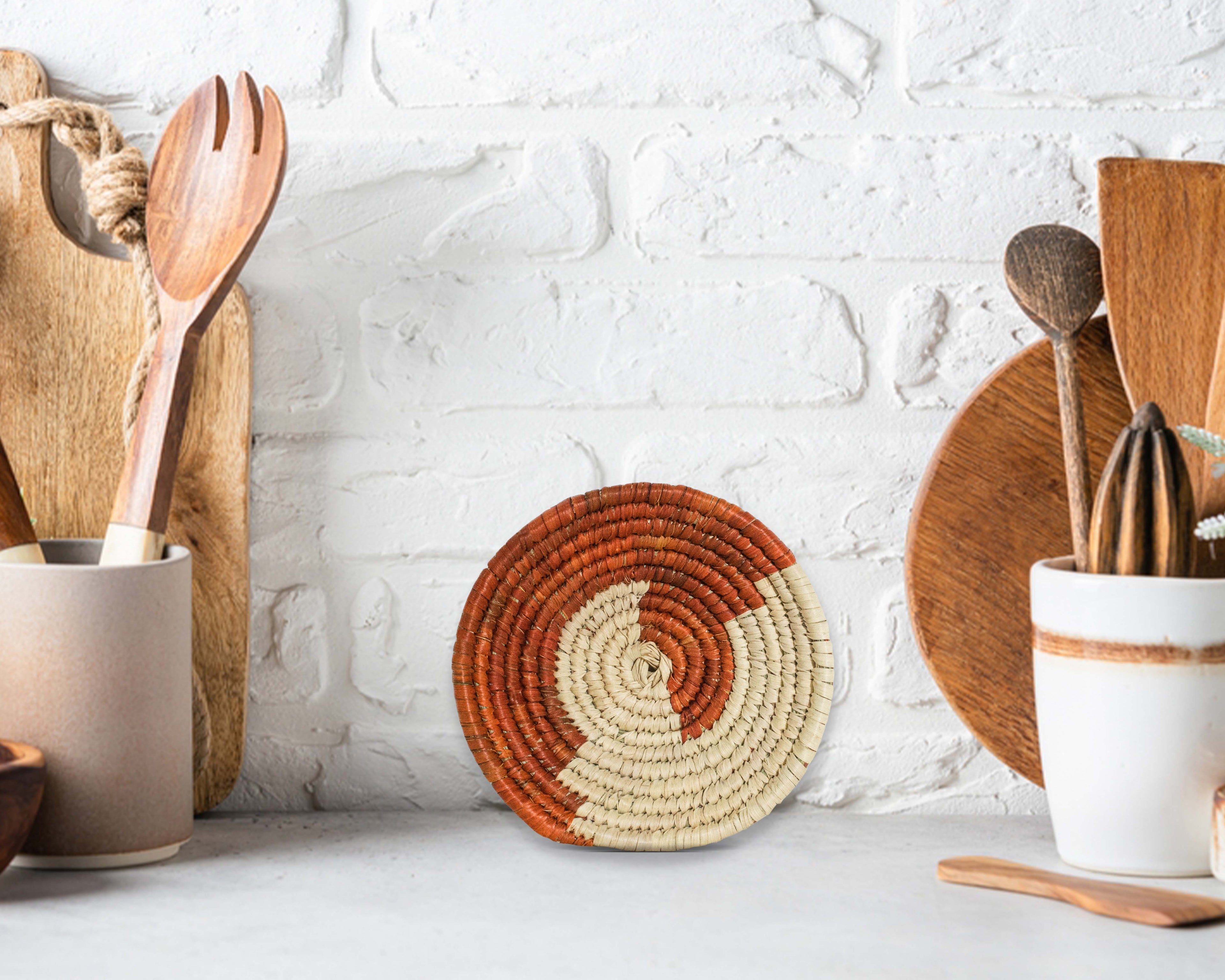 Boho Yei Brown Miniature Basket Pack of 5 - LBW-1601-5 A