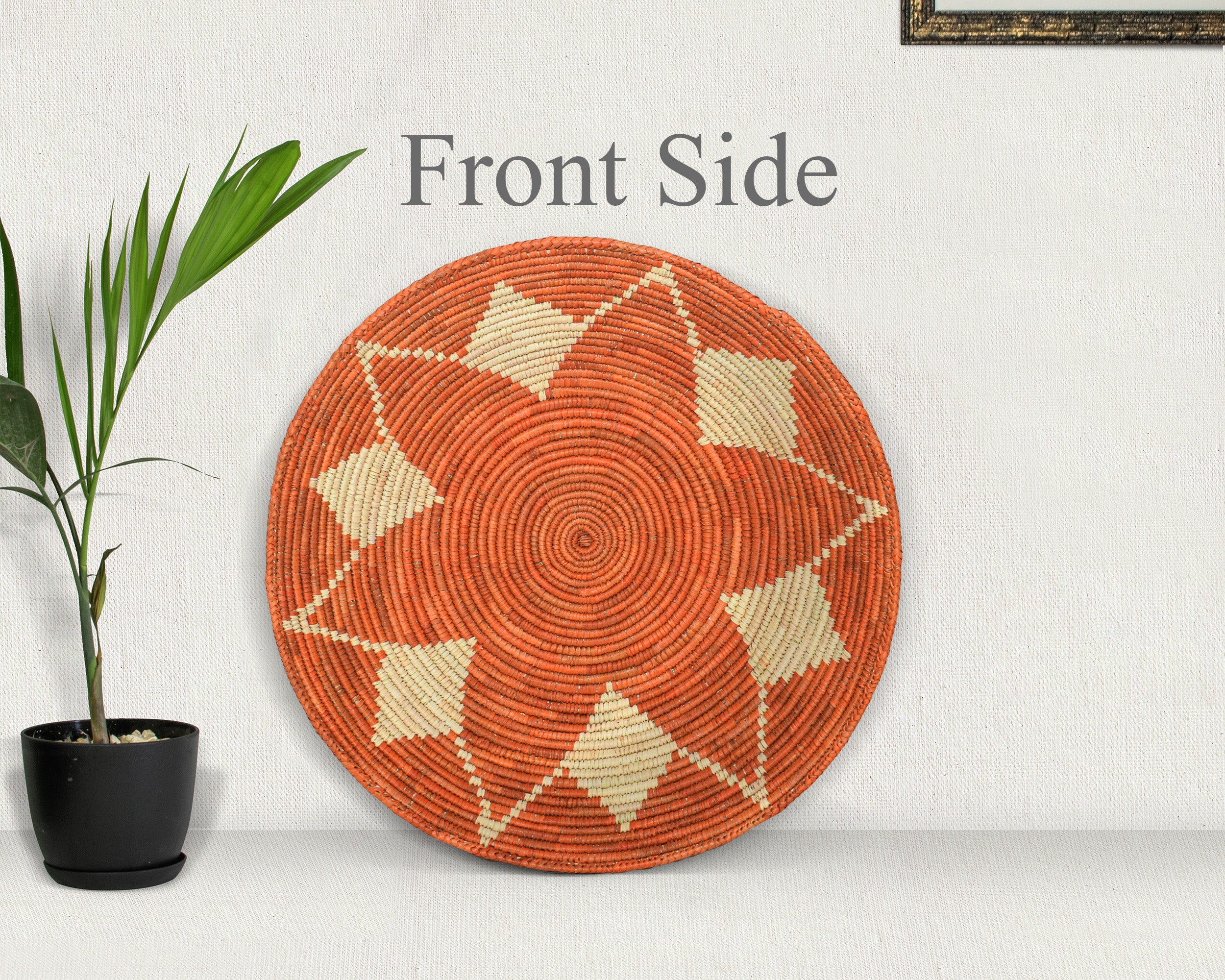Orange Lotus Bowl Basket 14-inch BSK-3018-15