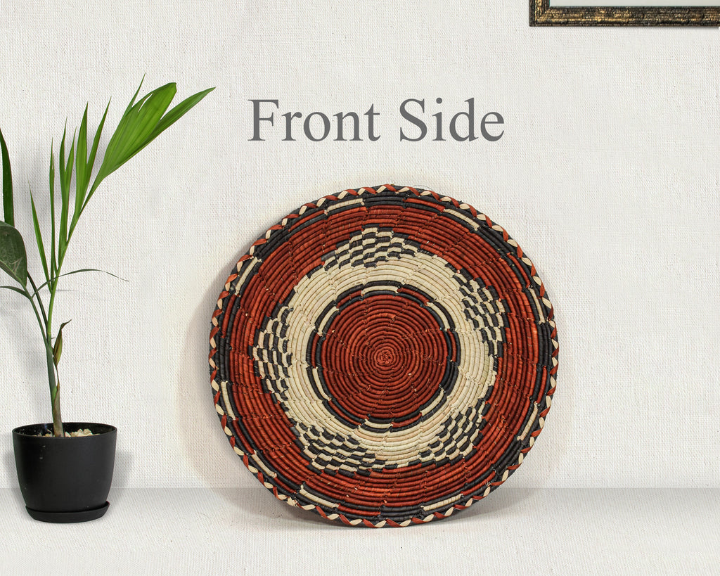 Complex Mandala Flat Basket 12-inch