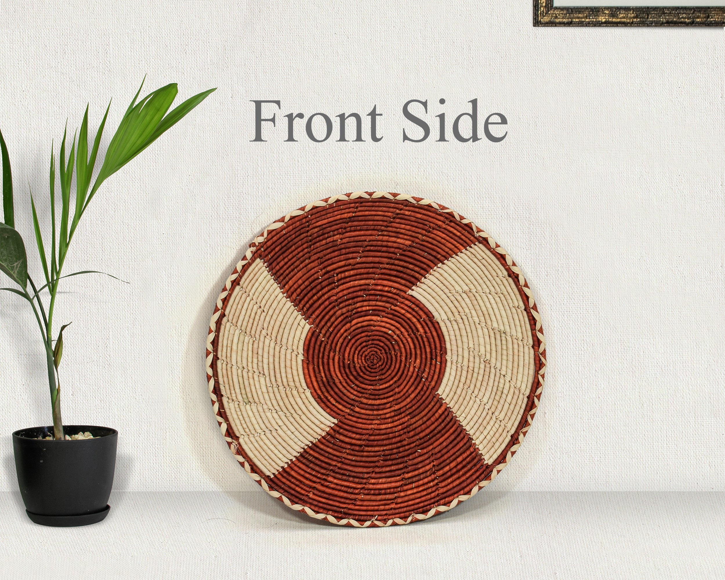 Rust Thunder Flat Basket 12-Inch Pl-346-12