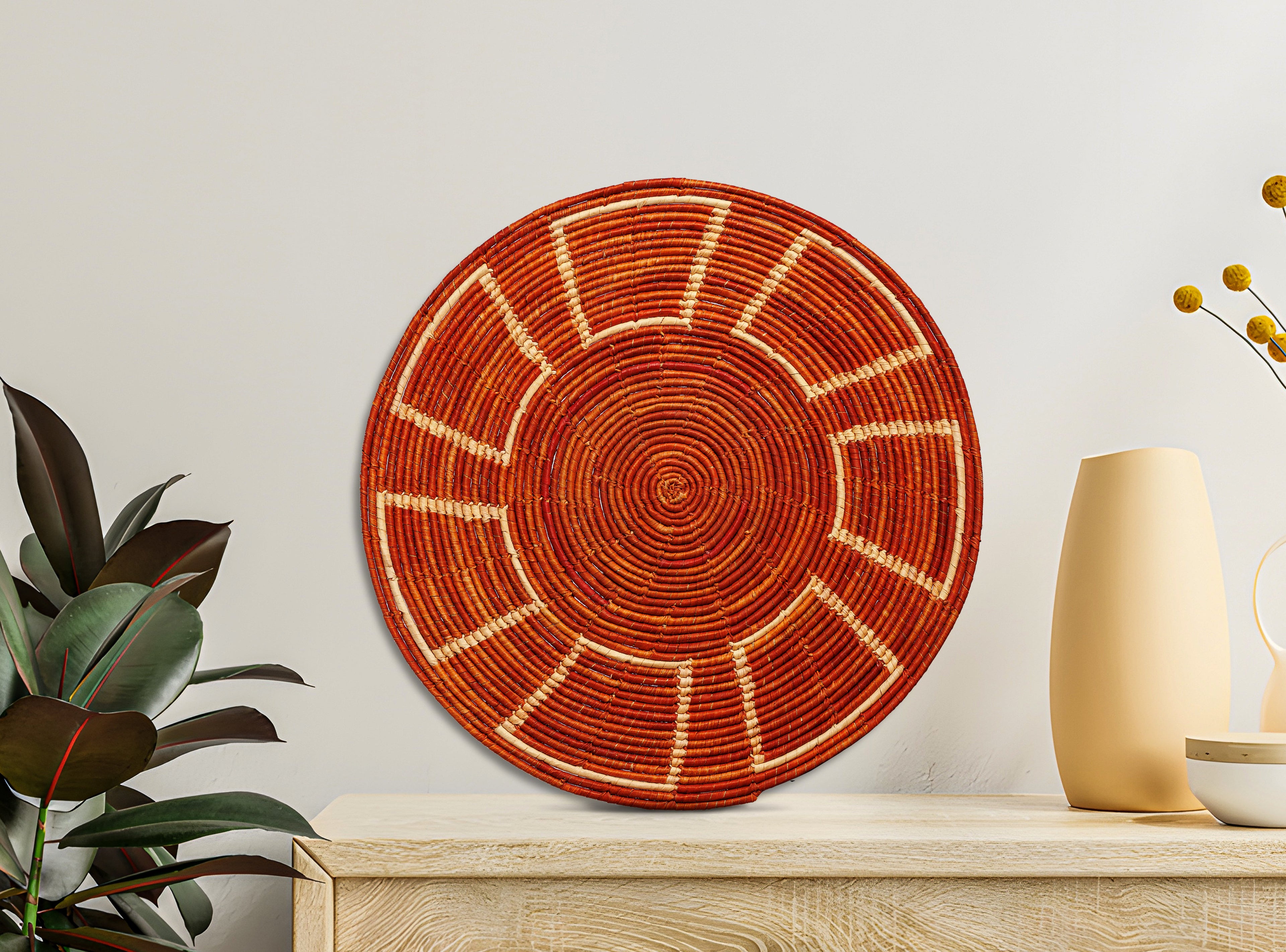 Red Mesa Mat Wall Basket 14-inch MT-013-14