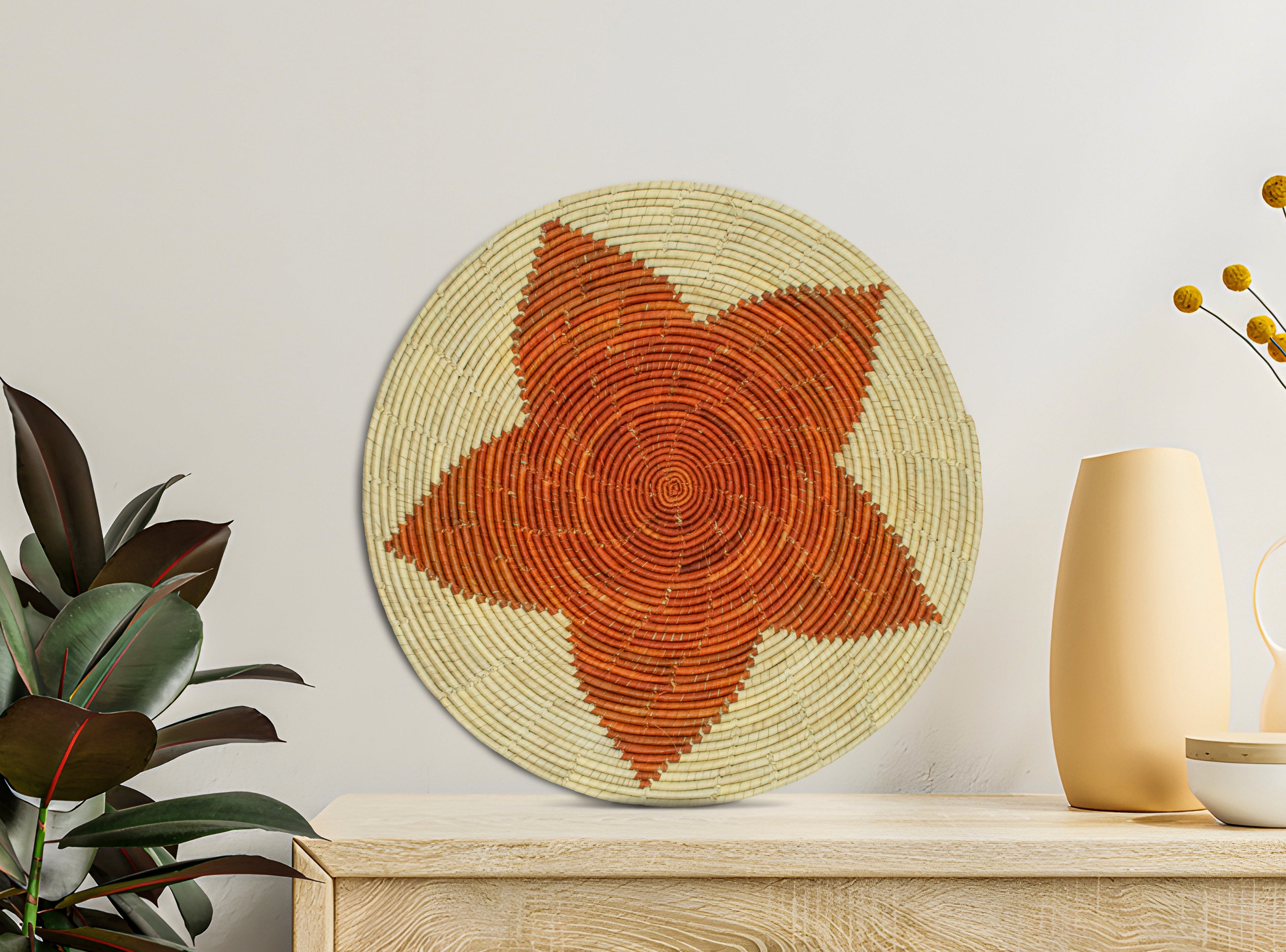 Red Star Mat Wall Basket 14-inch MT-206-15