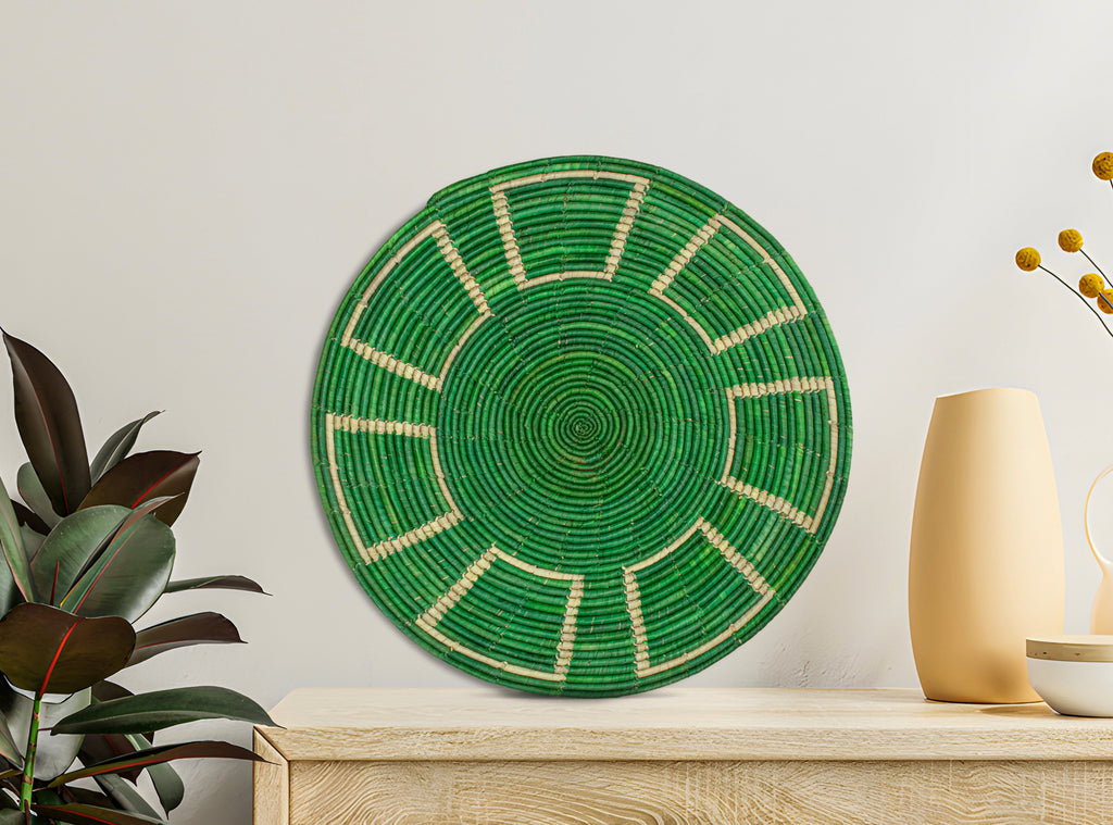 Green Mesa Mat Wall Basket 14-inch MT-211-15