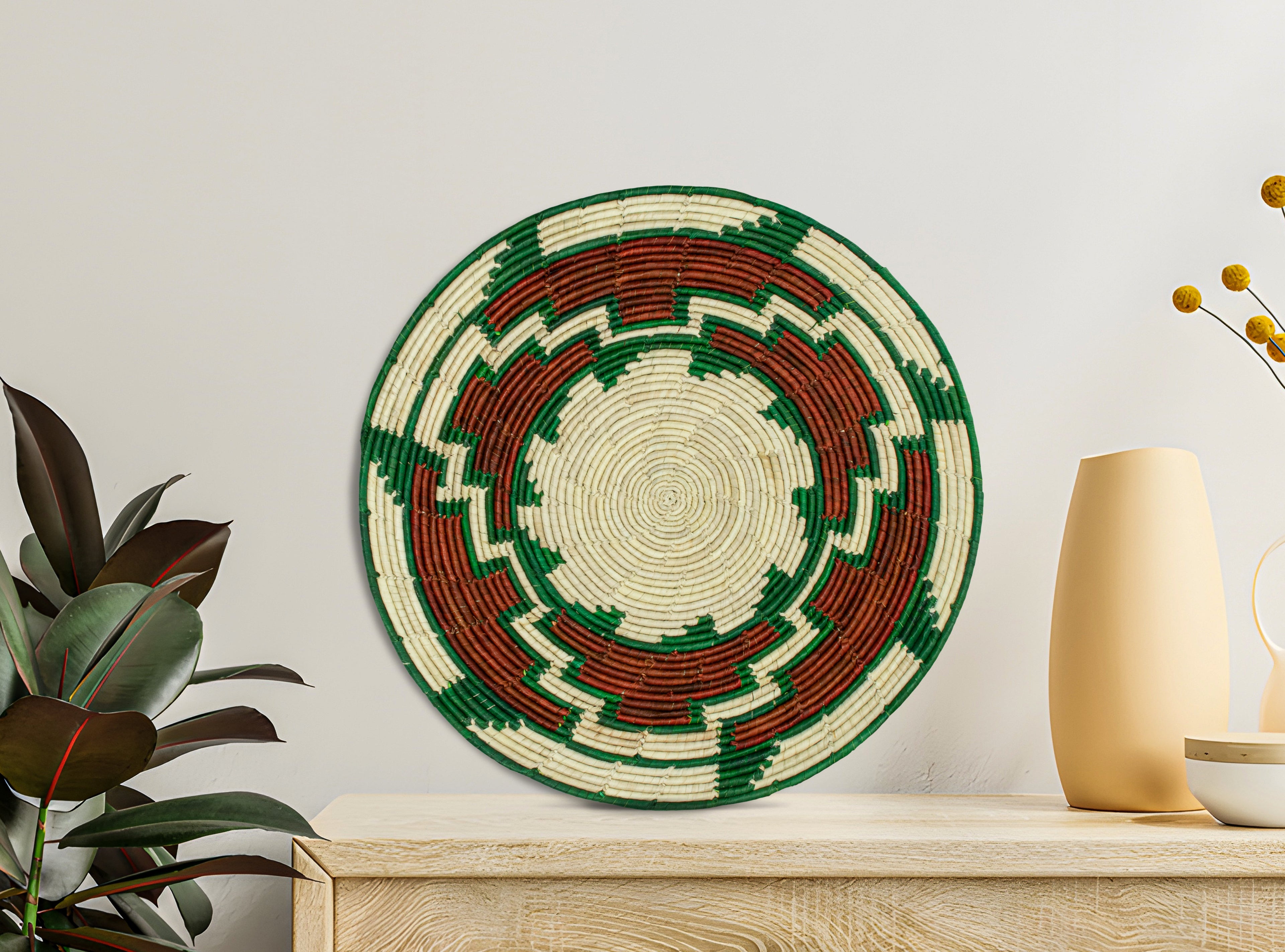 Green Archives Mat Wall Basket 14-inch MT-215-15