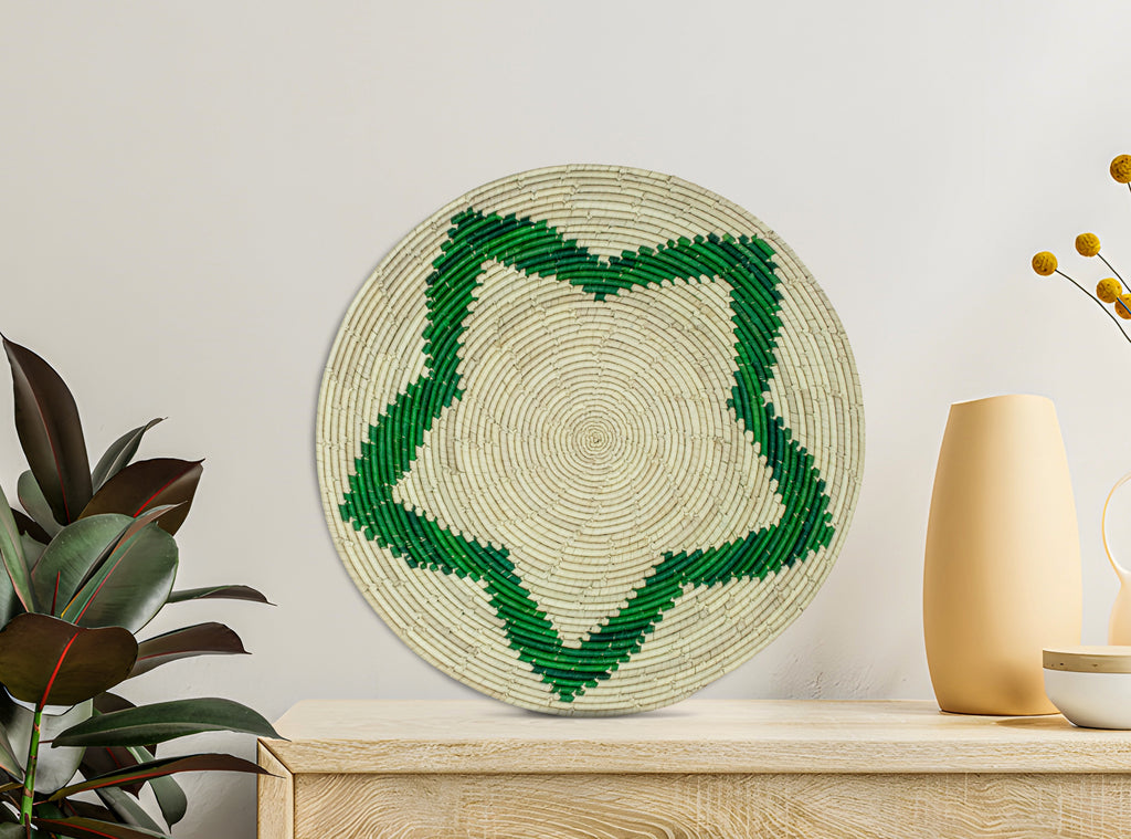 Green Night Star Mat Wall Basket 14-inch MT-217-15