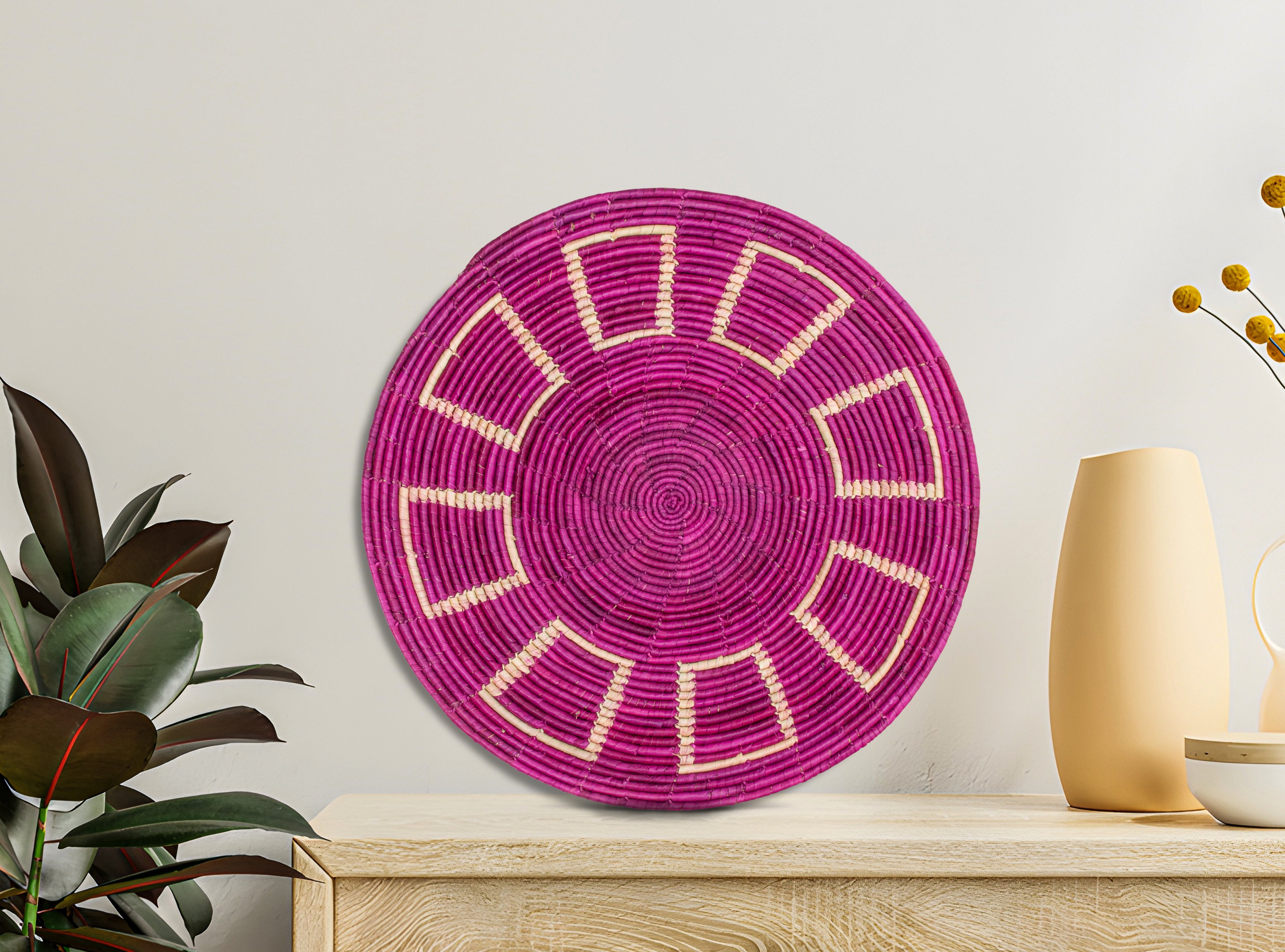 Rosy Mesa Mat Wall Basket 14-inch MT-224-15