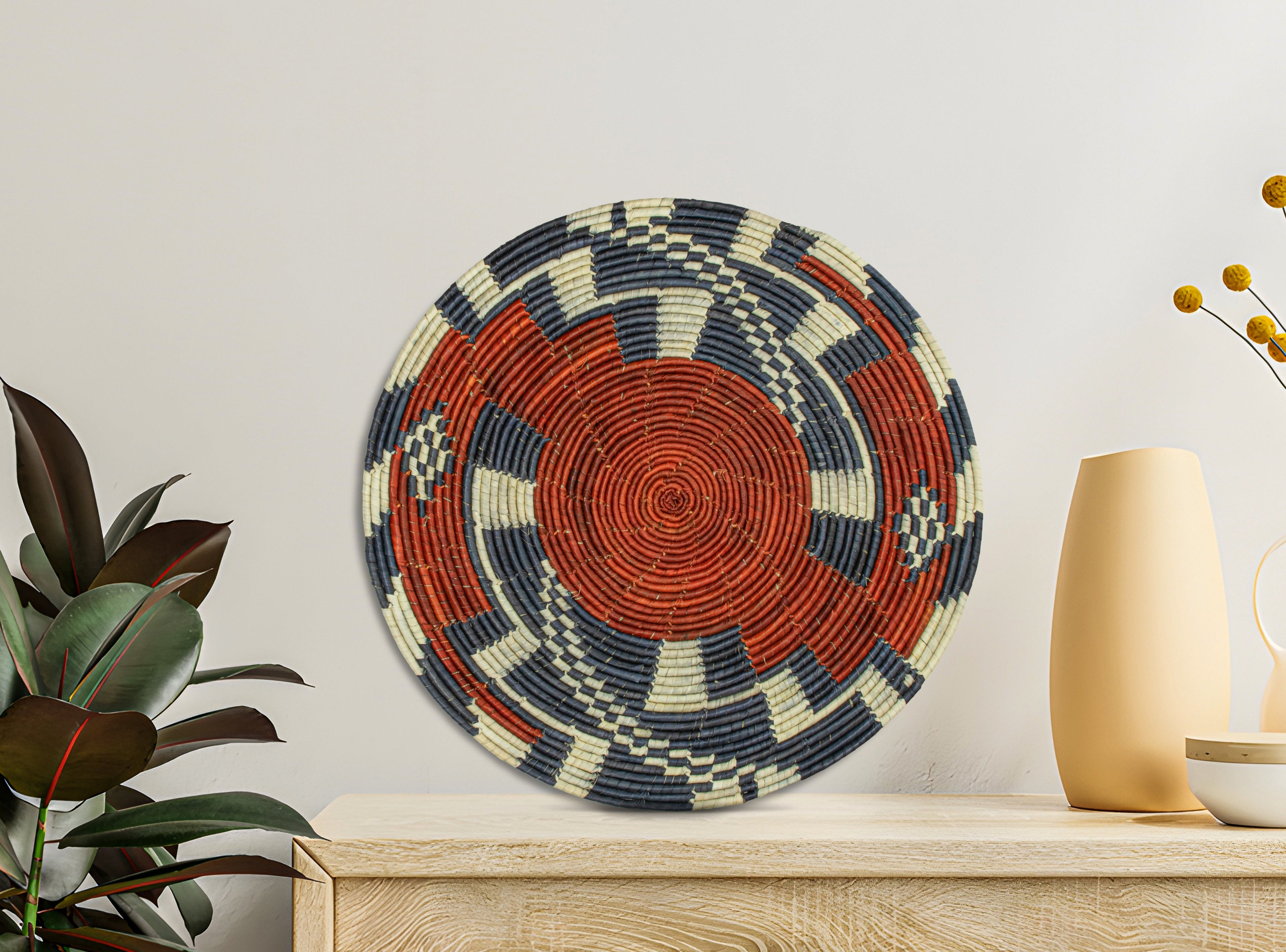 Blue Apache Mat Wall Basket 14-inch MT-203-15