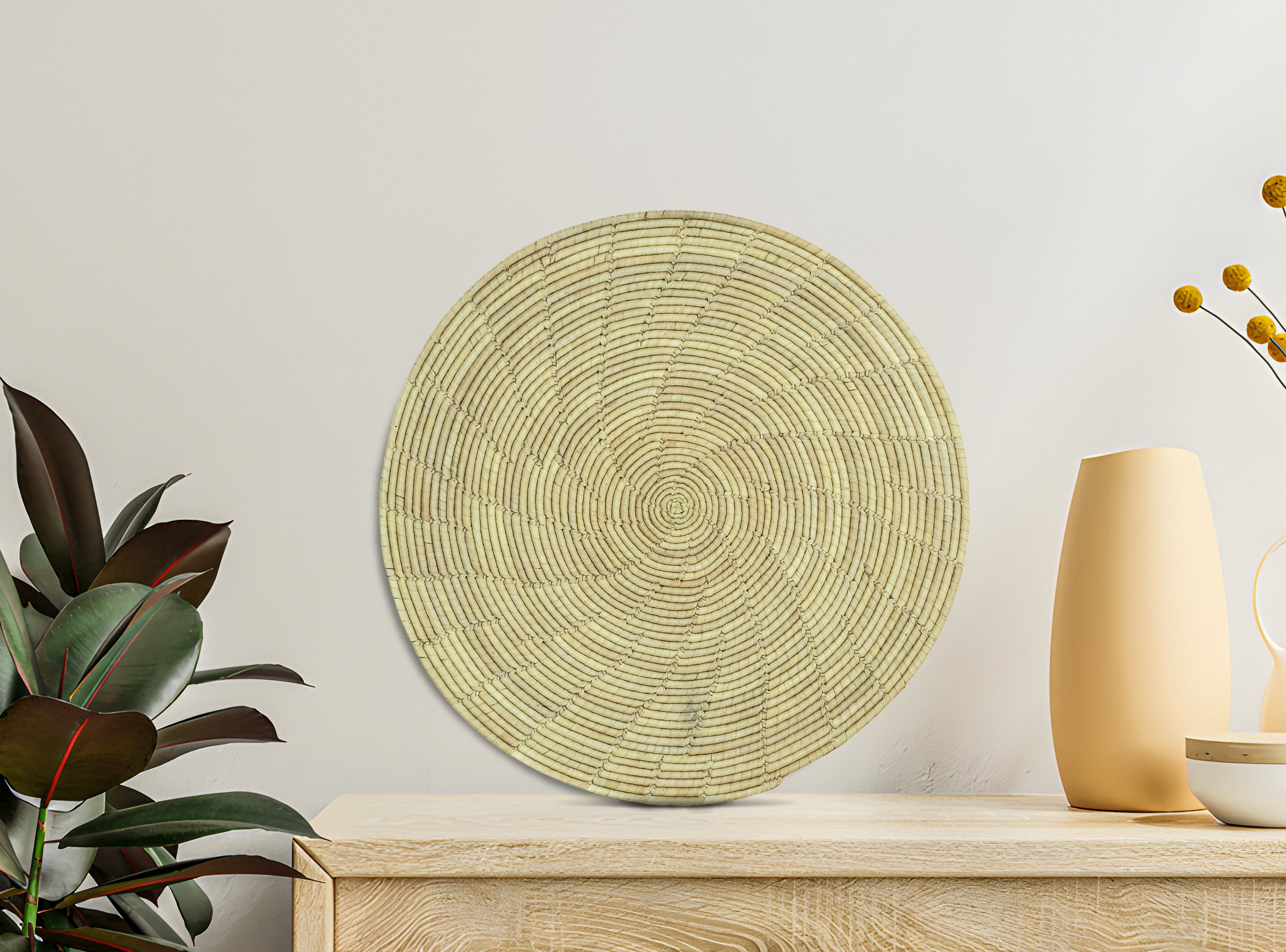 Plain White Flat Mat Basket 12-inch MT-249-10