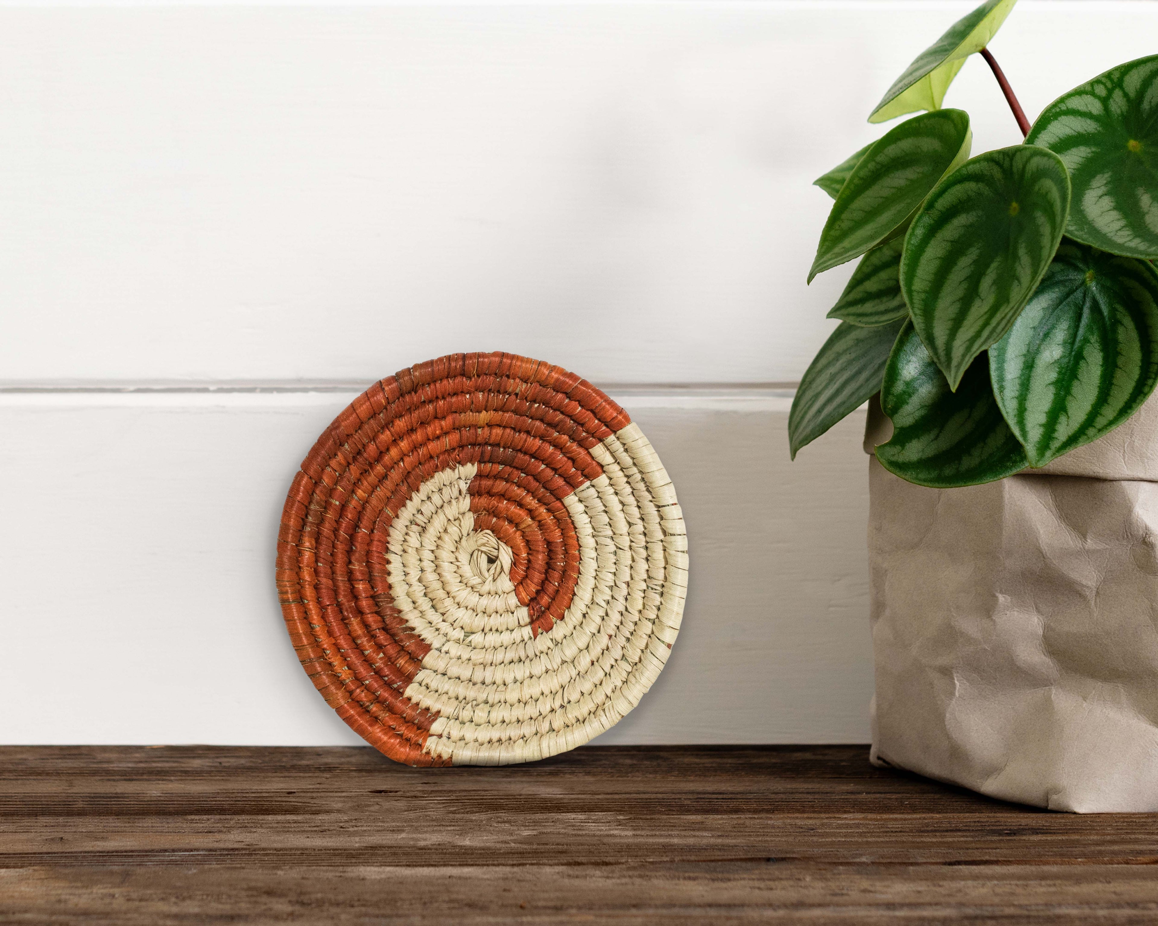 Boho Yei Brown Miniature Basket Pack of 5 - LBW-1601-5 A