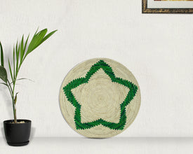 Green Night Star Mat Wall Basket 14-inch