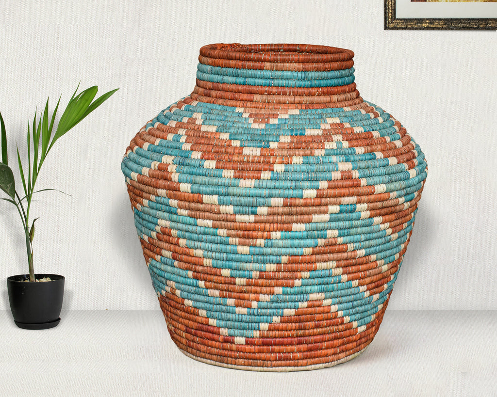 Turquoise Terracotta Potter Vase