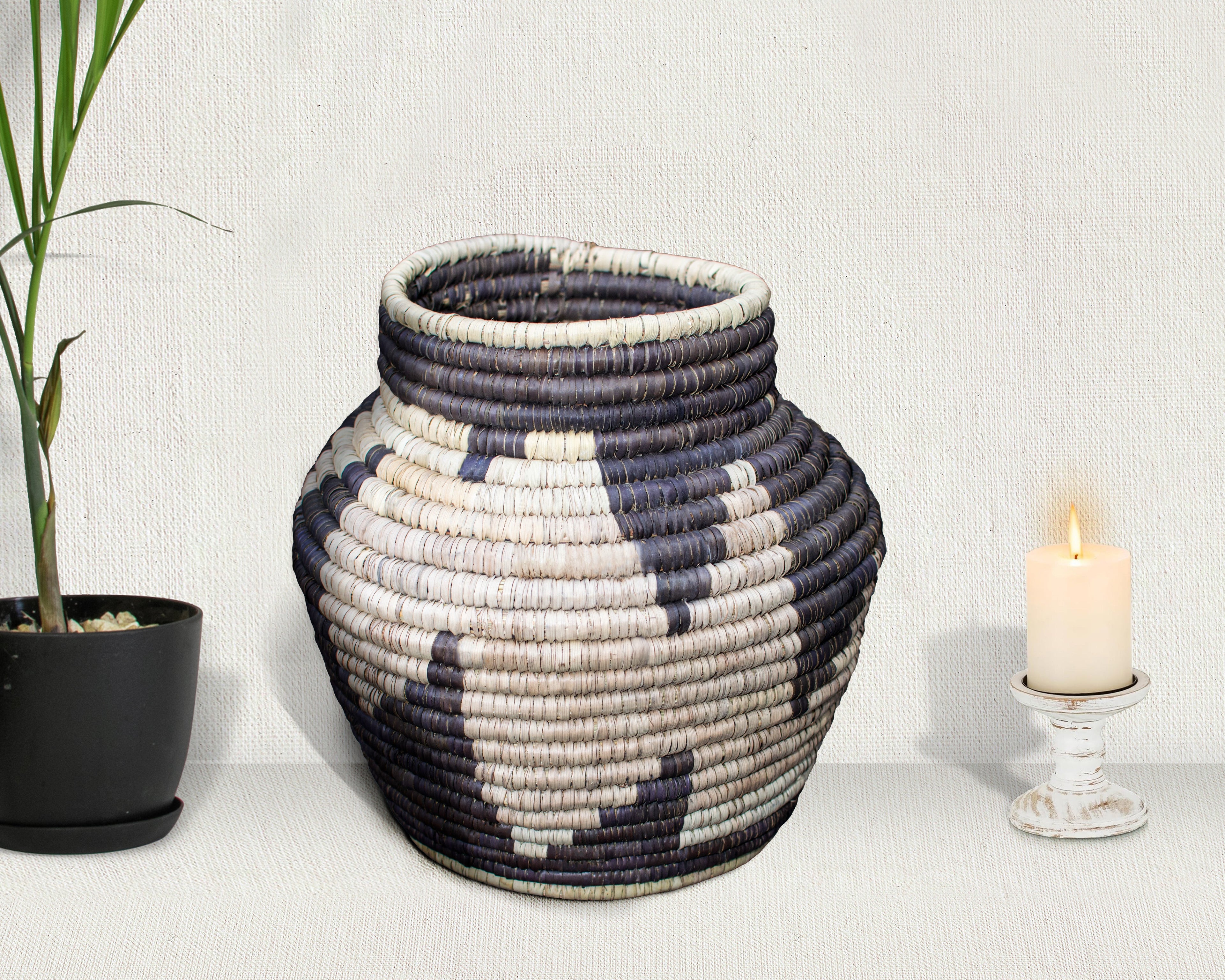 Wavy Night Vintage Potter Basket - PP-1127-12