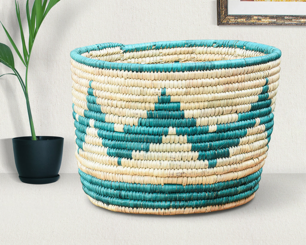 Turqouise Diamond Planter Basket